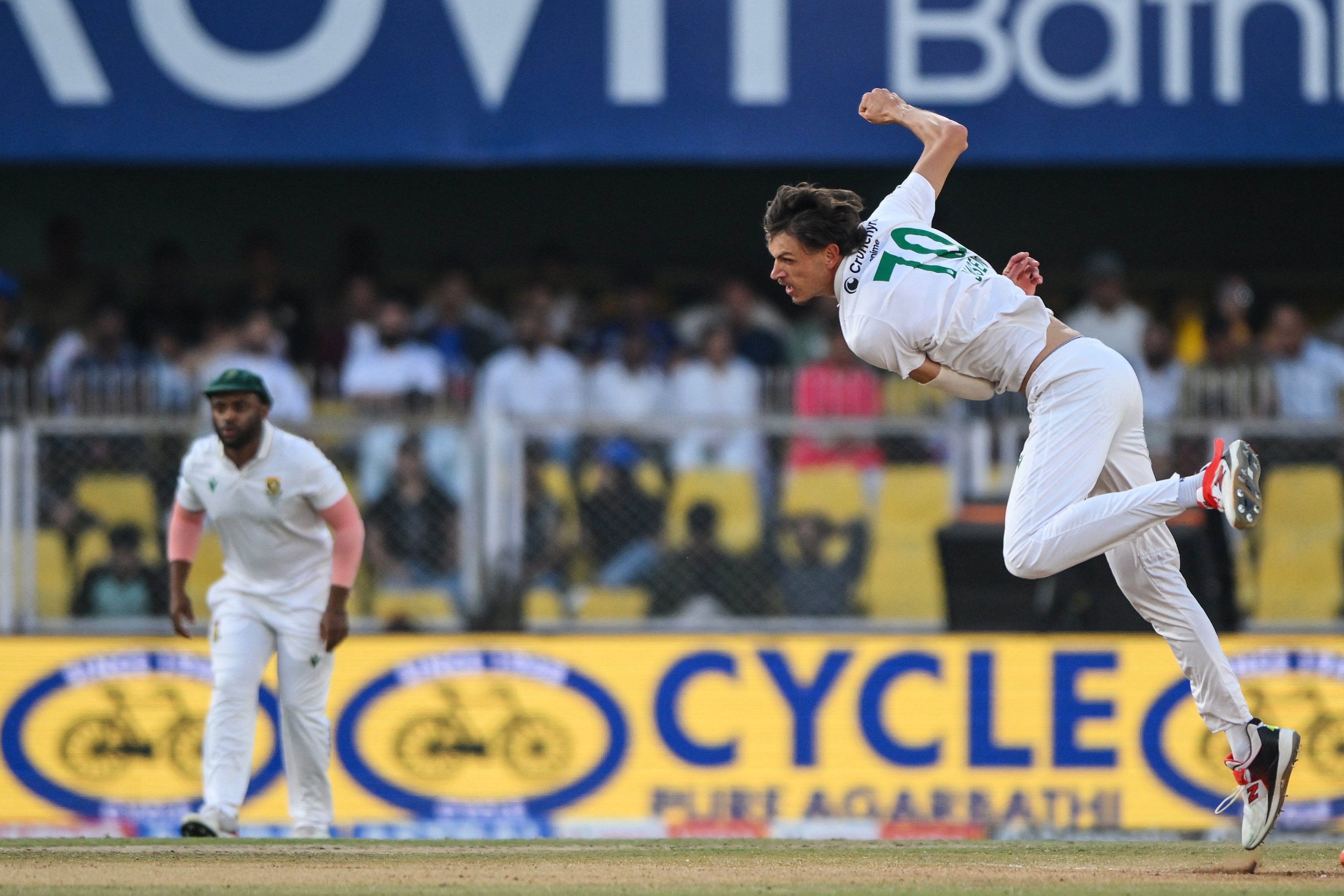 Marco Jansen continued his excellent Test by dismissing Yashasvi Jaiswal