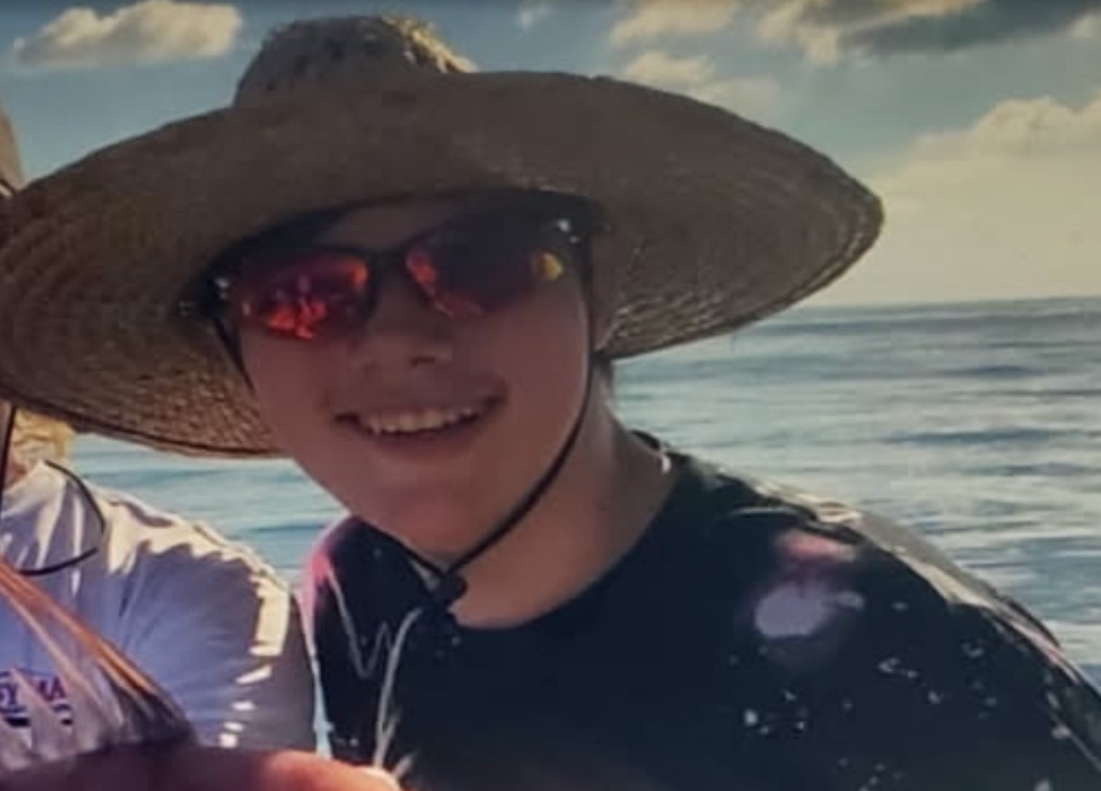 The youngest of the group, Cris Harding Jr, 18, shown here