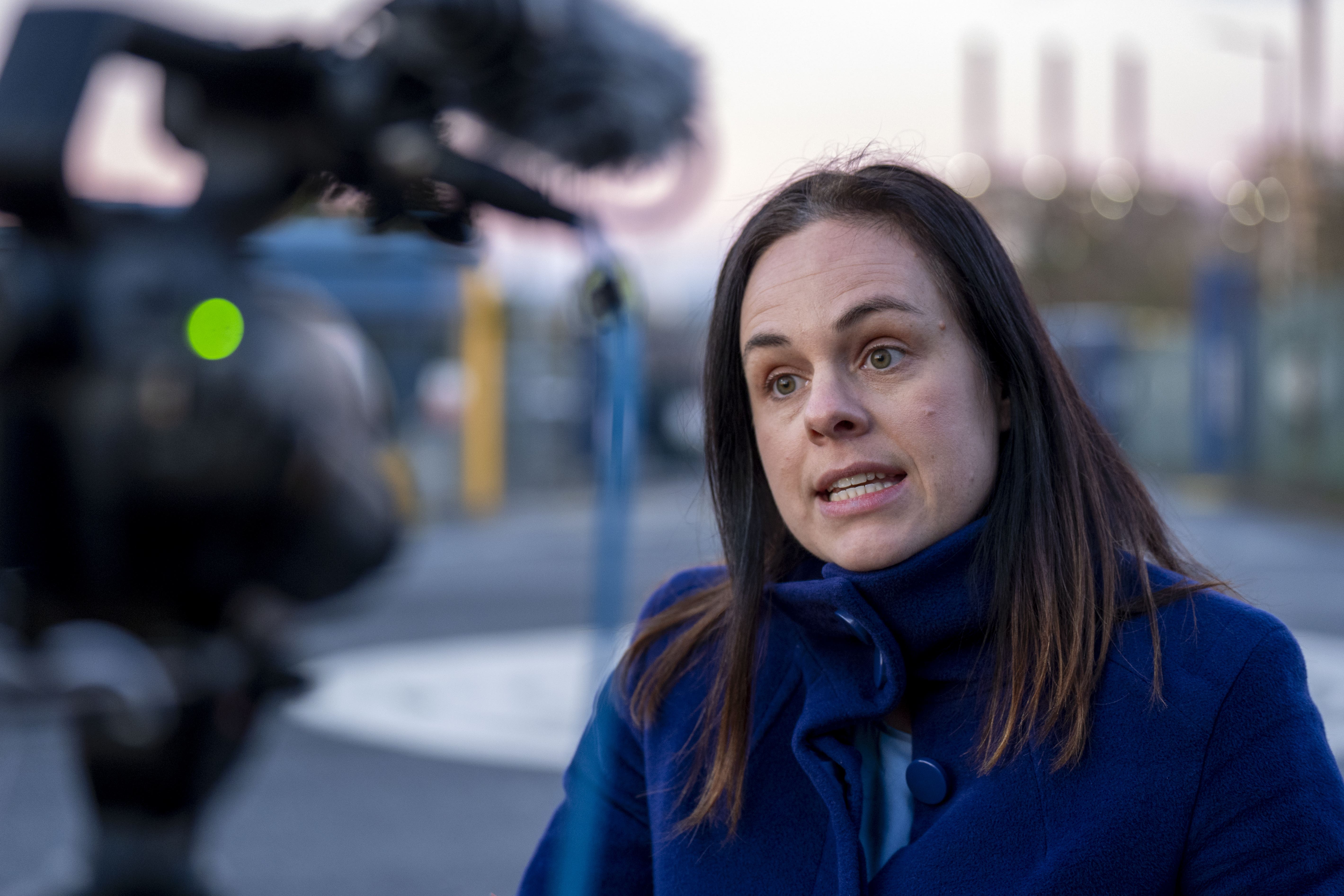 Deputy First Minister Kate Forbes speaks to PA after meeting workers and management during a visit to ExxonMobil’s ethylene plant at Mossmorran in Fife (Jane Barlow/PA)
