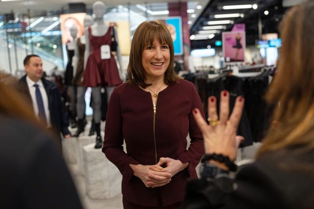 <p>Chancellor of the Exchequer Rachel Reeves during a visit to Primark, Tottenham Court Road, central London, to announce the Government is increasing the National Living and Minimum Wage (Carl Court/PA)</p>