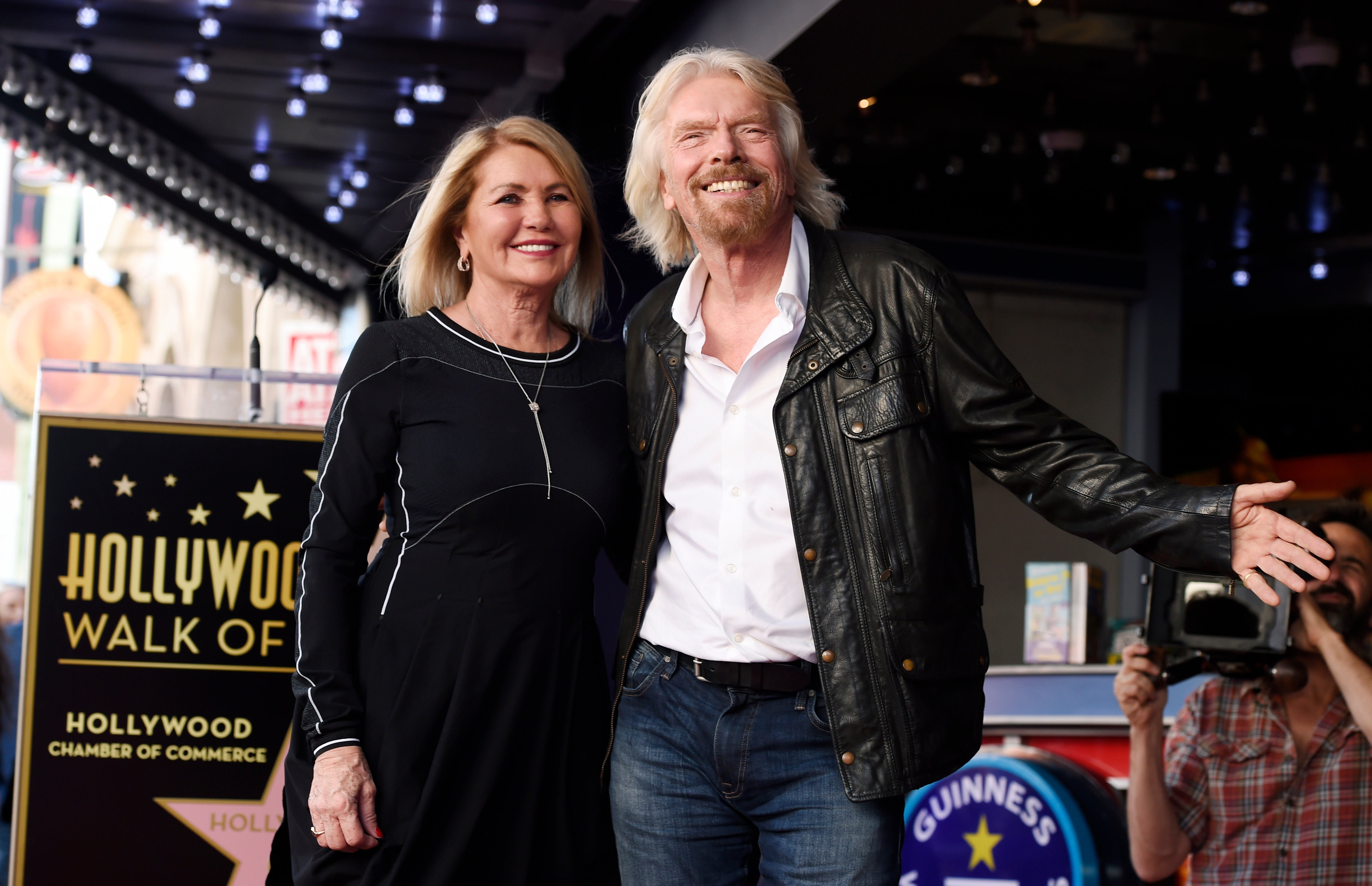 Branson pictured with his wife, who died late last year
