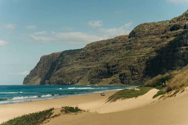 <p>Barking Sands on Kauai, Hawaii, where US Navy officer Jeffrey Diaz drowned saving his children</p>