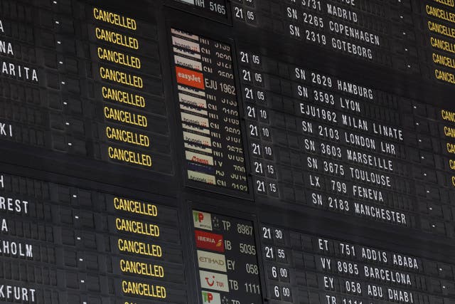 <p>Many flights have been cancelled (file image)</p>