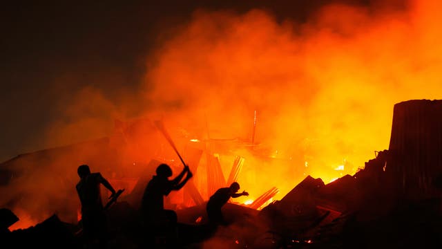 APTOPIX Bangladesh Fire
