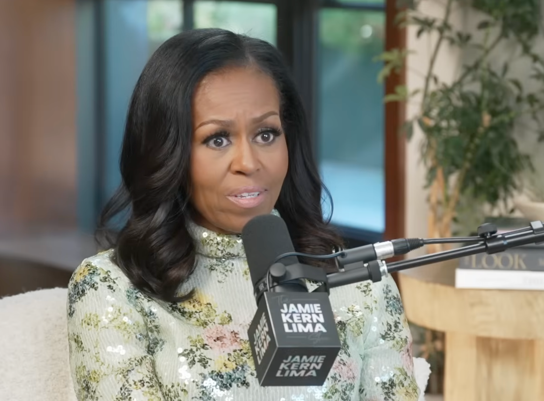 Former first lady Michelle Obama expresses her dismay over President Donald Trump's White House ballroom project to podcaster Jamie Kern Lima on Tuesday November 25, 2025