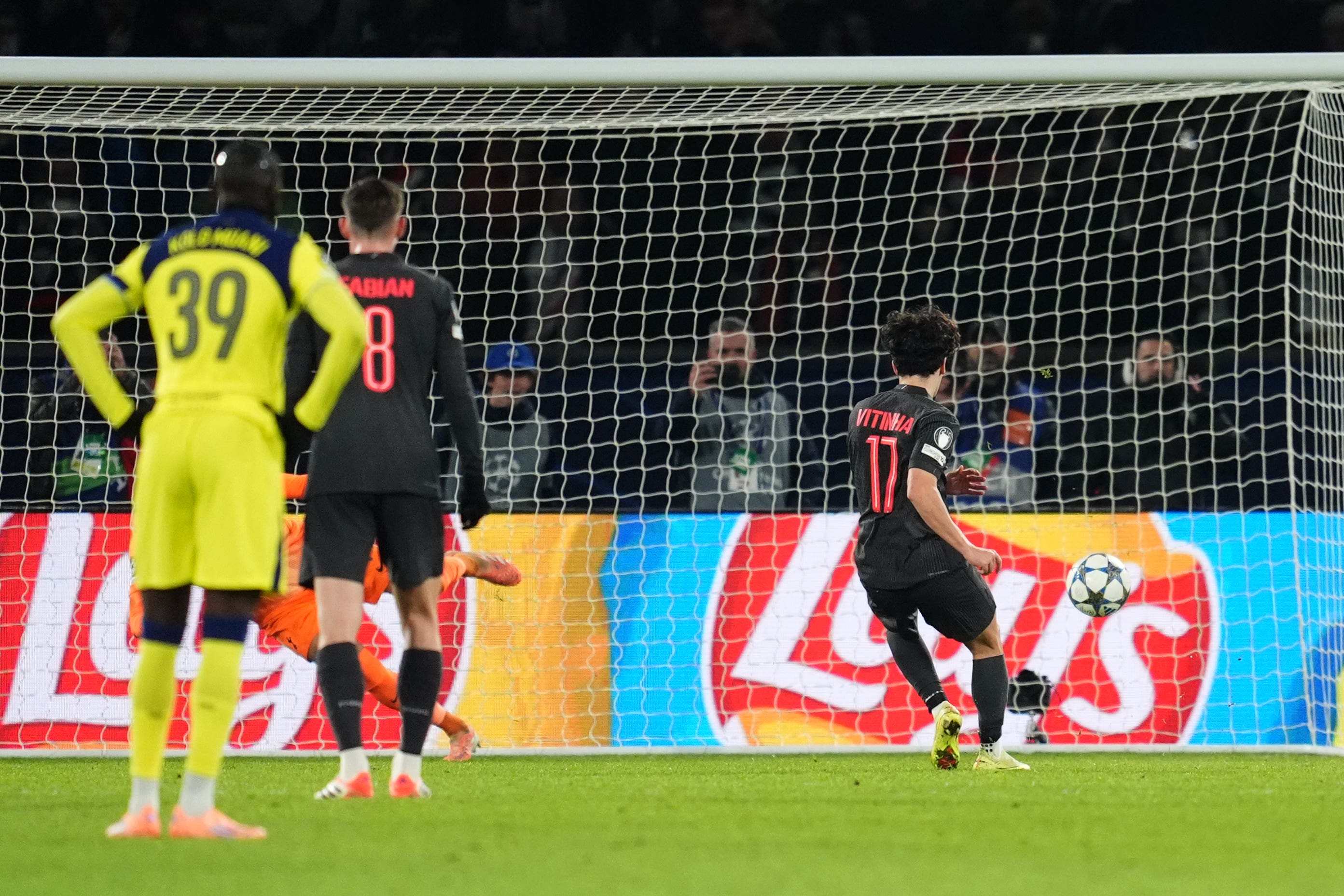 Paris Saint-Germain’s Vitinha wrapped up the scoring from the penalty spot (PA)