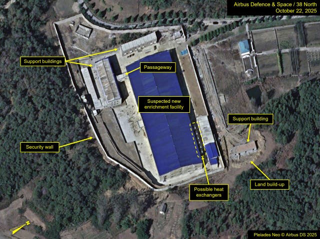 <p>Imagery of a likely new uranium enrichment facility shows the arrival of six potential heat exchangers, land build-up around a support building and other developments</p>