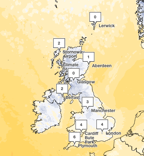 Temperatures are expected to drop on Sunday