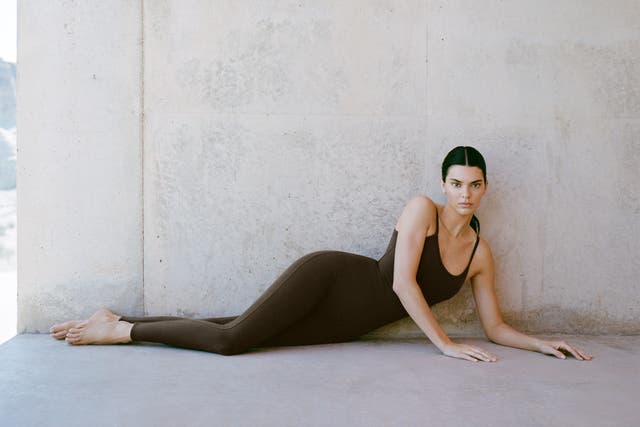 Kendall Jenner sports one of this season’s newest gym wear trends (Alo Yoga/PA)