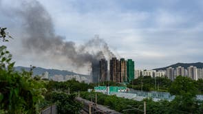 APTOPIX Hong Kong Fire