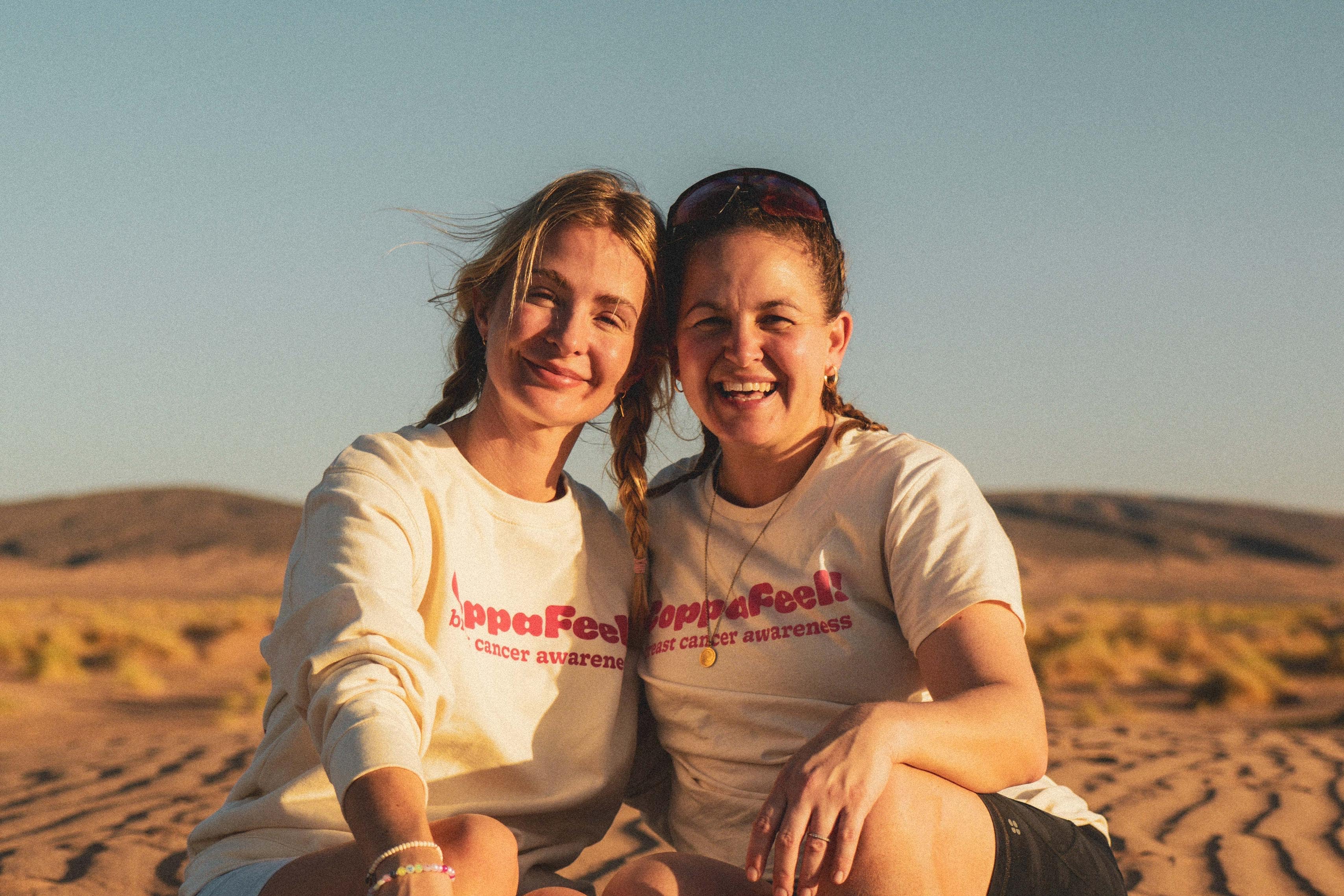 Trekking for breast cancer awareness: Millie Mackintosh and Giovanna Fletcher (Marco Barcella/PA)