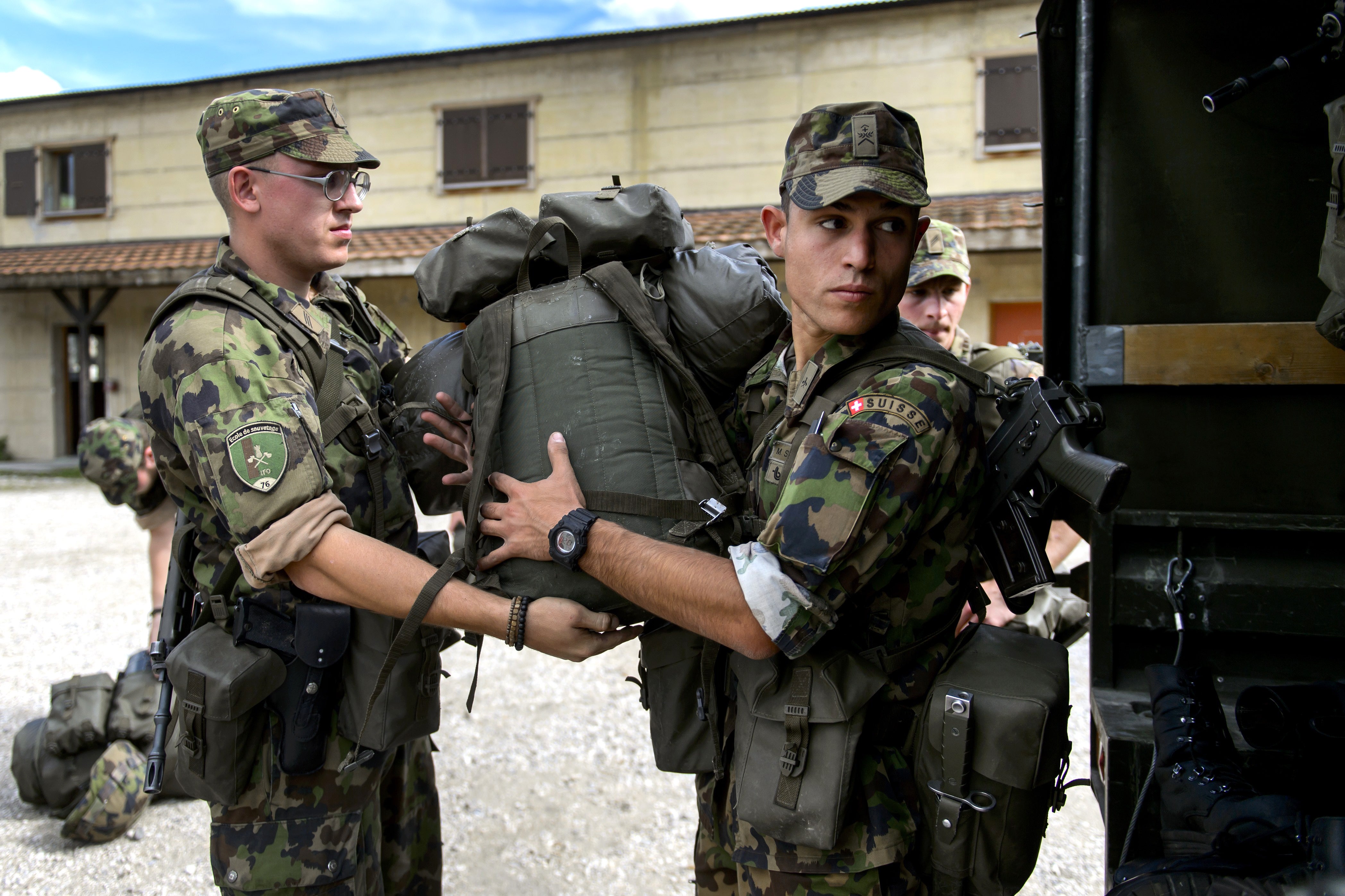 The Swiss Army on 19 September 2013, in Epeisse near Geneva