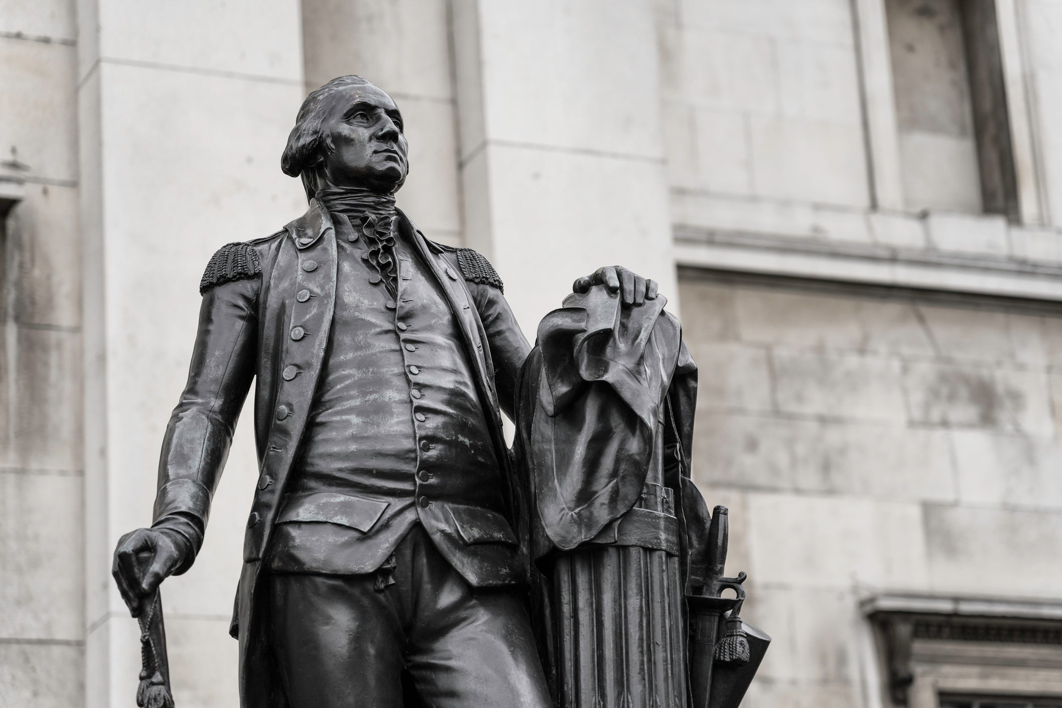 <p>Statue of George Washington in London</p>