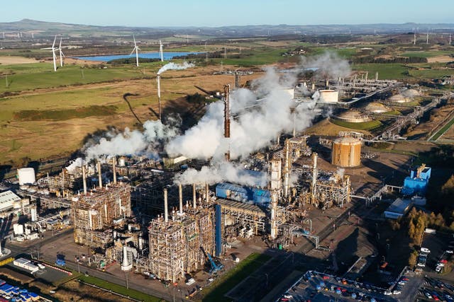 ExxonMobil plans to shut its Mossmorran plant in February (Jane Barlow/PA)
