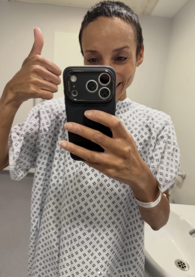 <p>Adele Roberts has revealed she has had surgery to remove a benign tumour from her neck </p>