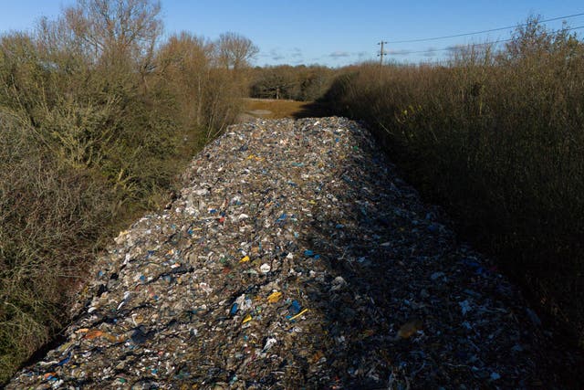 The Environment Agency says it cannot give a timeline yet for clearing the illegal waste tip (Jacob King/PA)