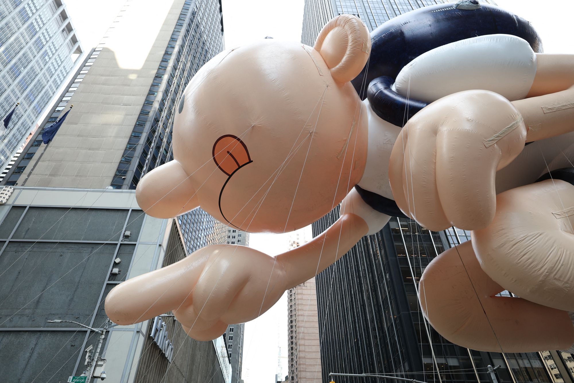 The 'Diary of a Wimpy Kid' balloon flies in the 2025 Macy's Thanksgiving Day Parade