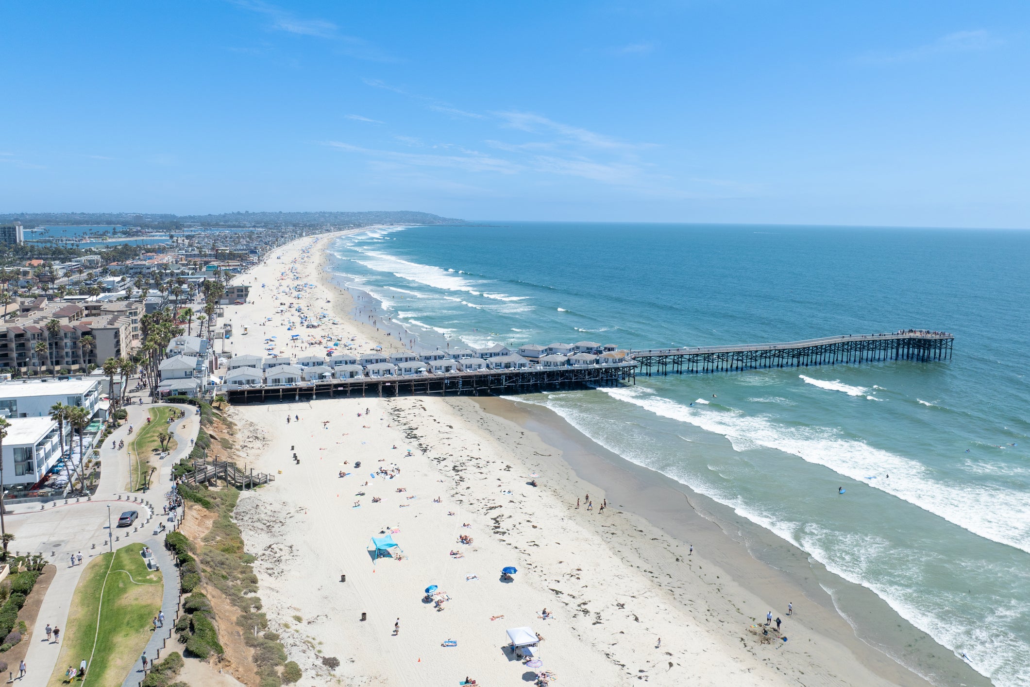 Pacific Beach is one of the world-class strips of sand in the winter sun haven of San Diego