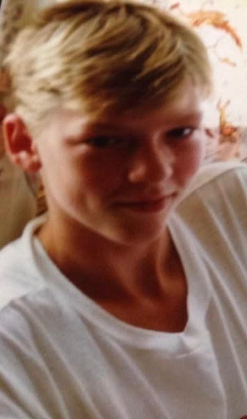 Leon Towers at 14 years old, six days before he went missing and was kidnapped