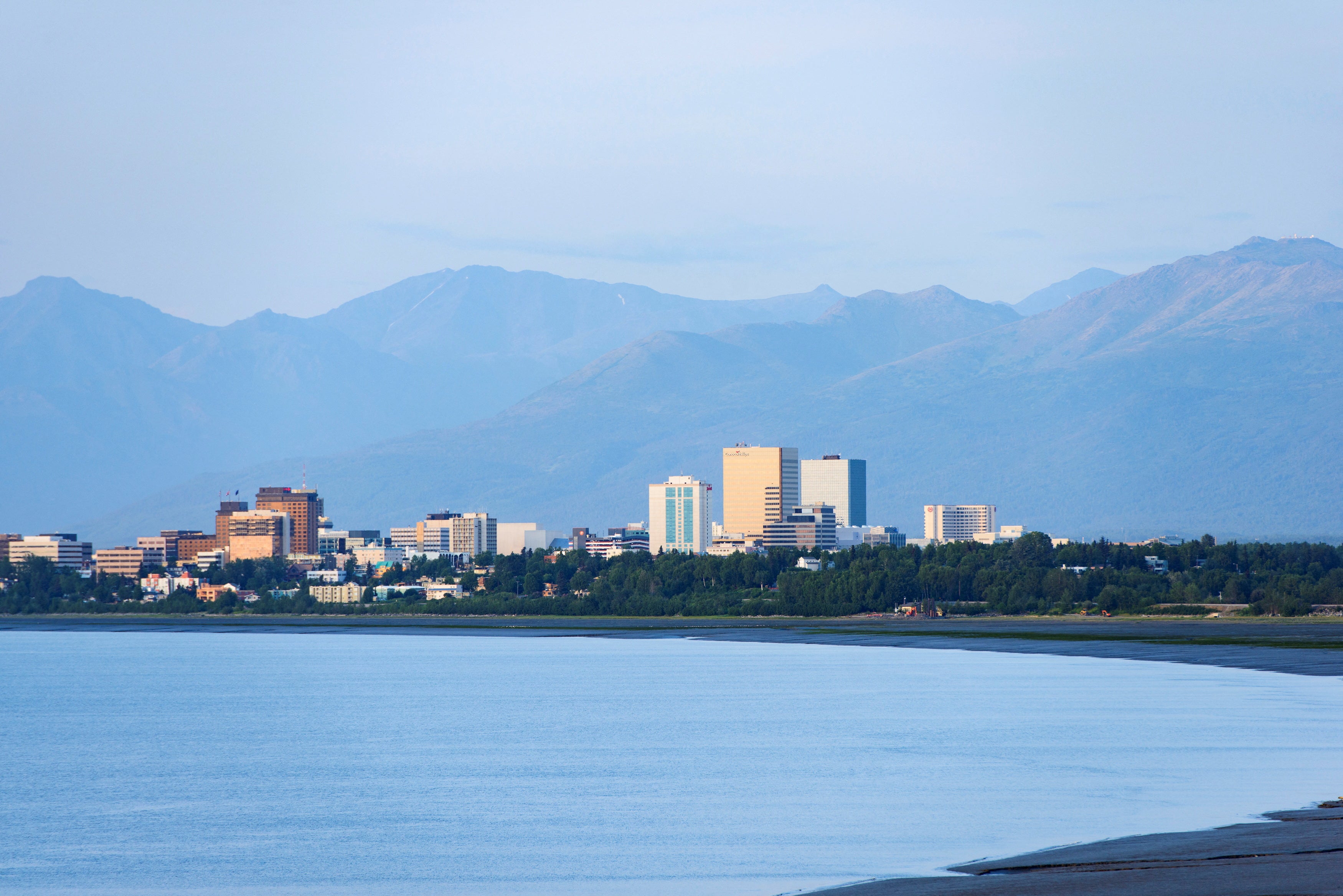 Downtown Anchorage, Alaska. The earthquake struck about 30 miles outside Anchorage on Thursday morning