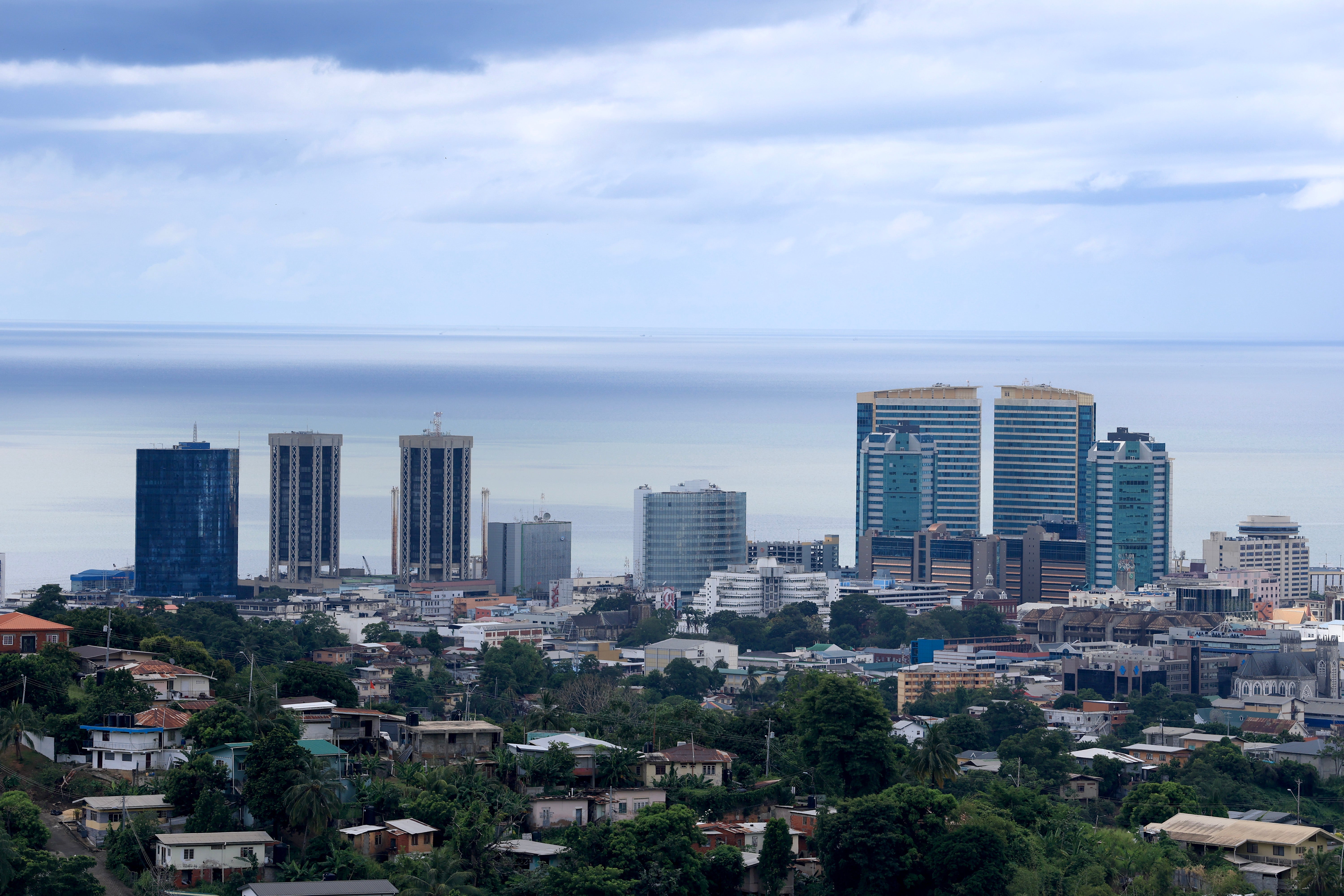 The skyline of Trinidad and Tobago's capital city, Port of Spain. An American was found dead in Castara, a fishing village on the island of Tobago, according to reports