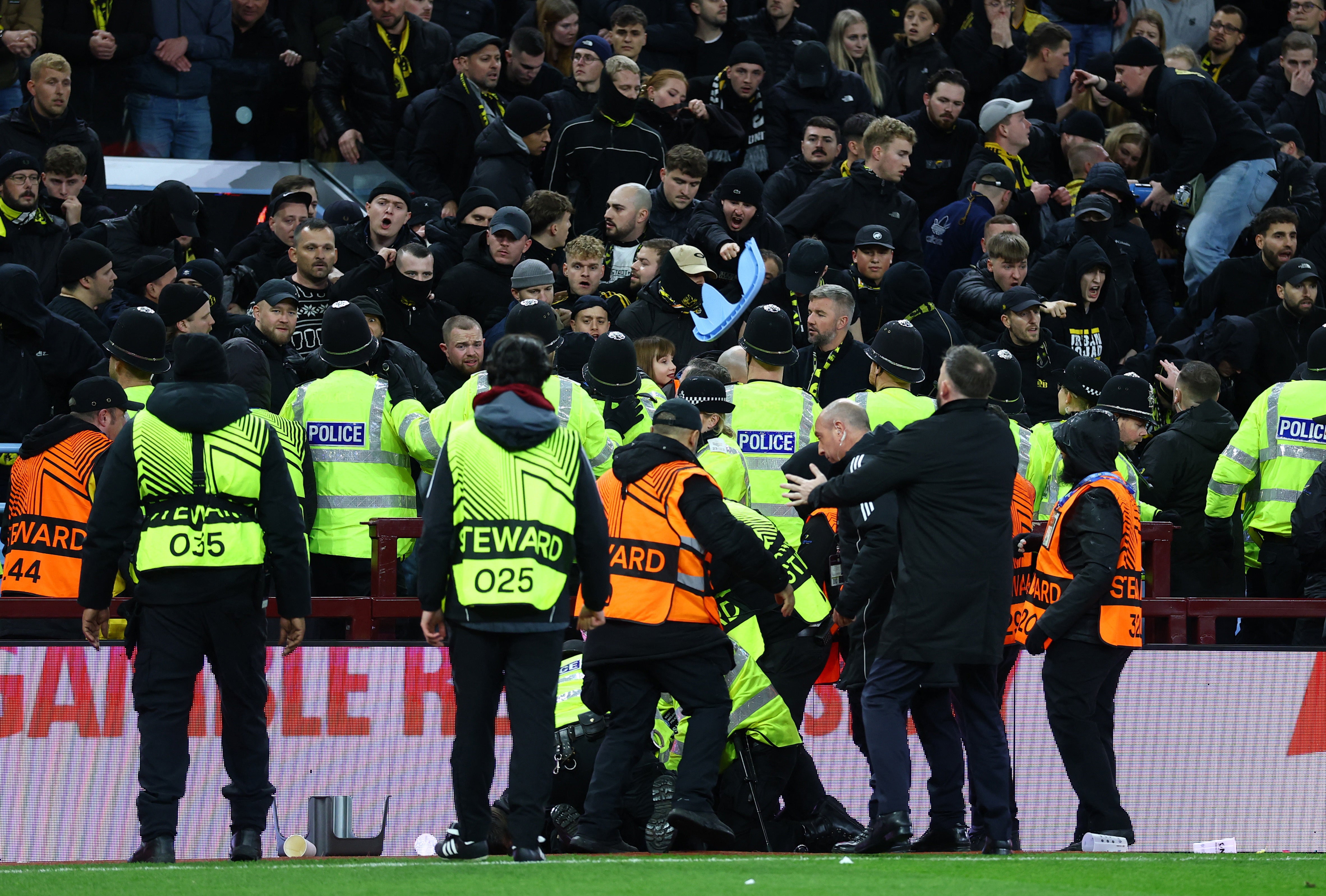 Young Boys fans clashed with police