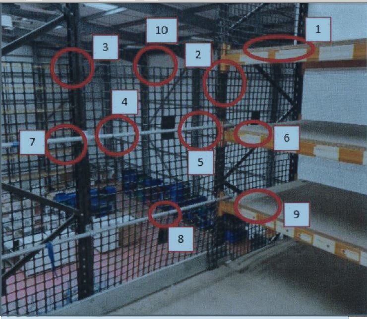 The balcony and shelves at the Beauty Bay warehouse