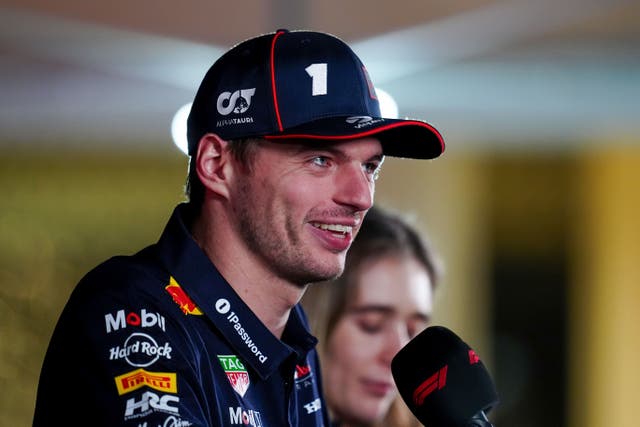 Max Verstappen speaks to the media ahead of the Qatar Grand Prix (David Davies/PA)