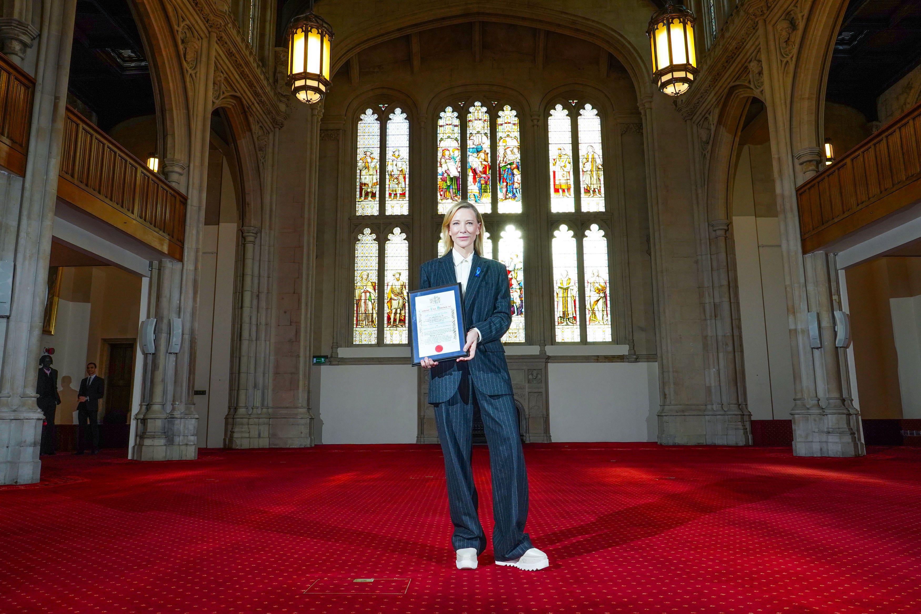 Actress Cate Blanchett after receiving the Freedom of the City of London (Ian West/PA)