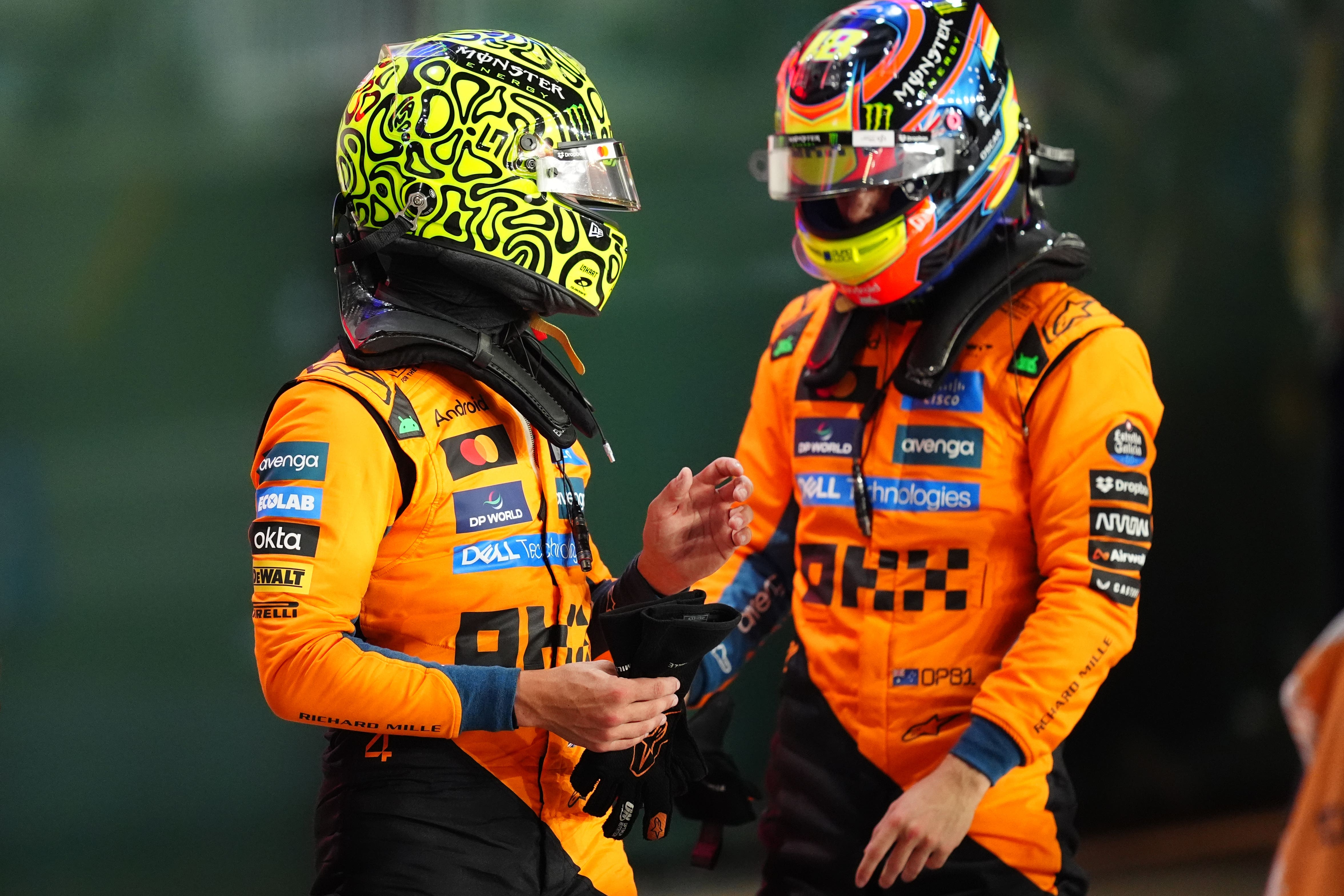 Lando Norris (left) was unhappy with his sprint qualifying performance (David Davies/PA)