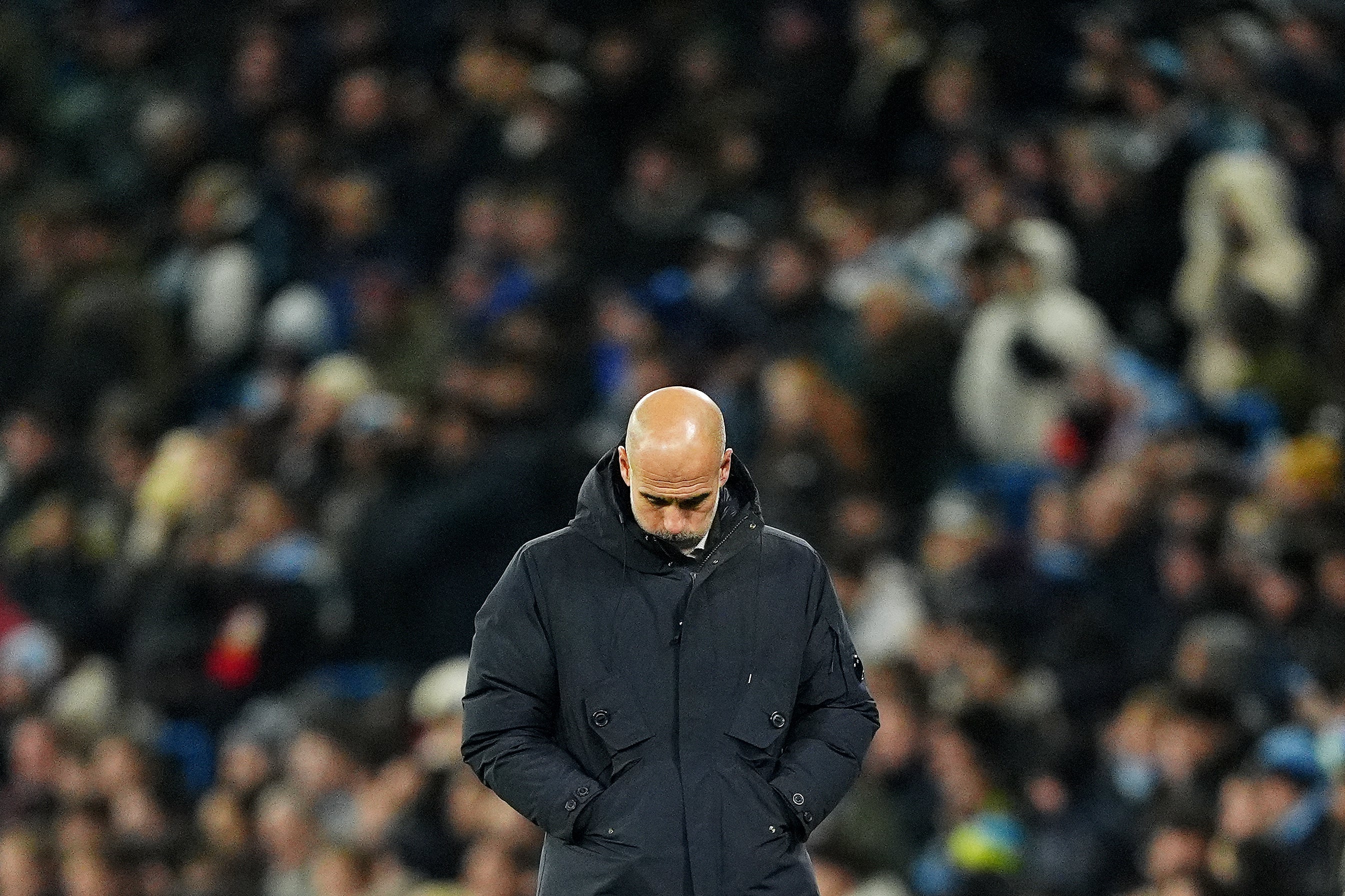 Guardiola felt City gave the crowd little to cheer (Martin Rickett/PA)