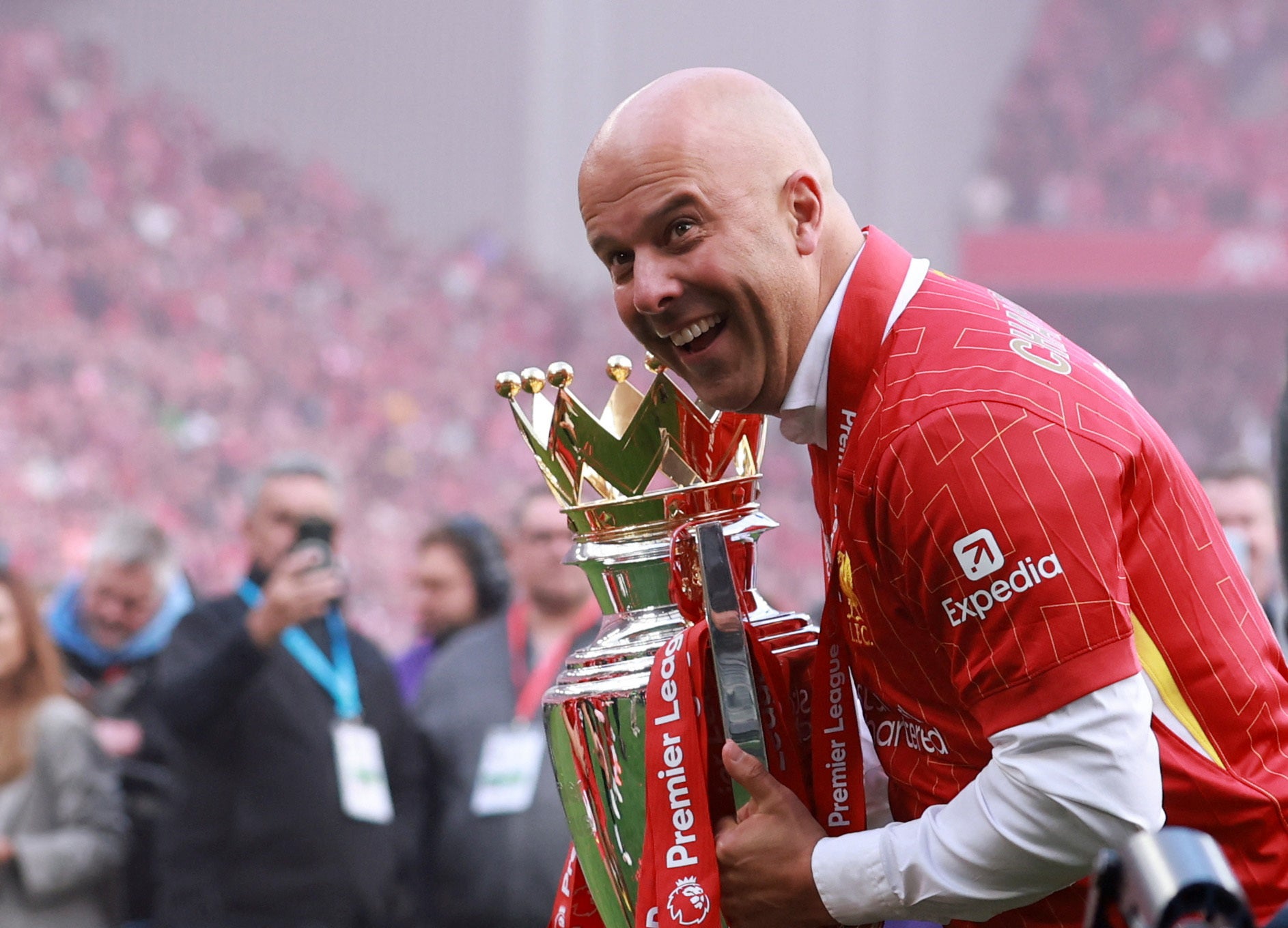 Slot led Liverpool to the title last season in his first year in charge