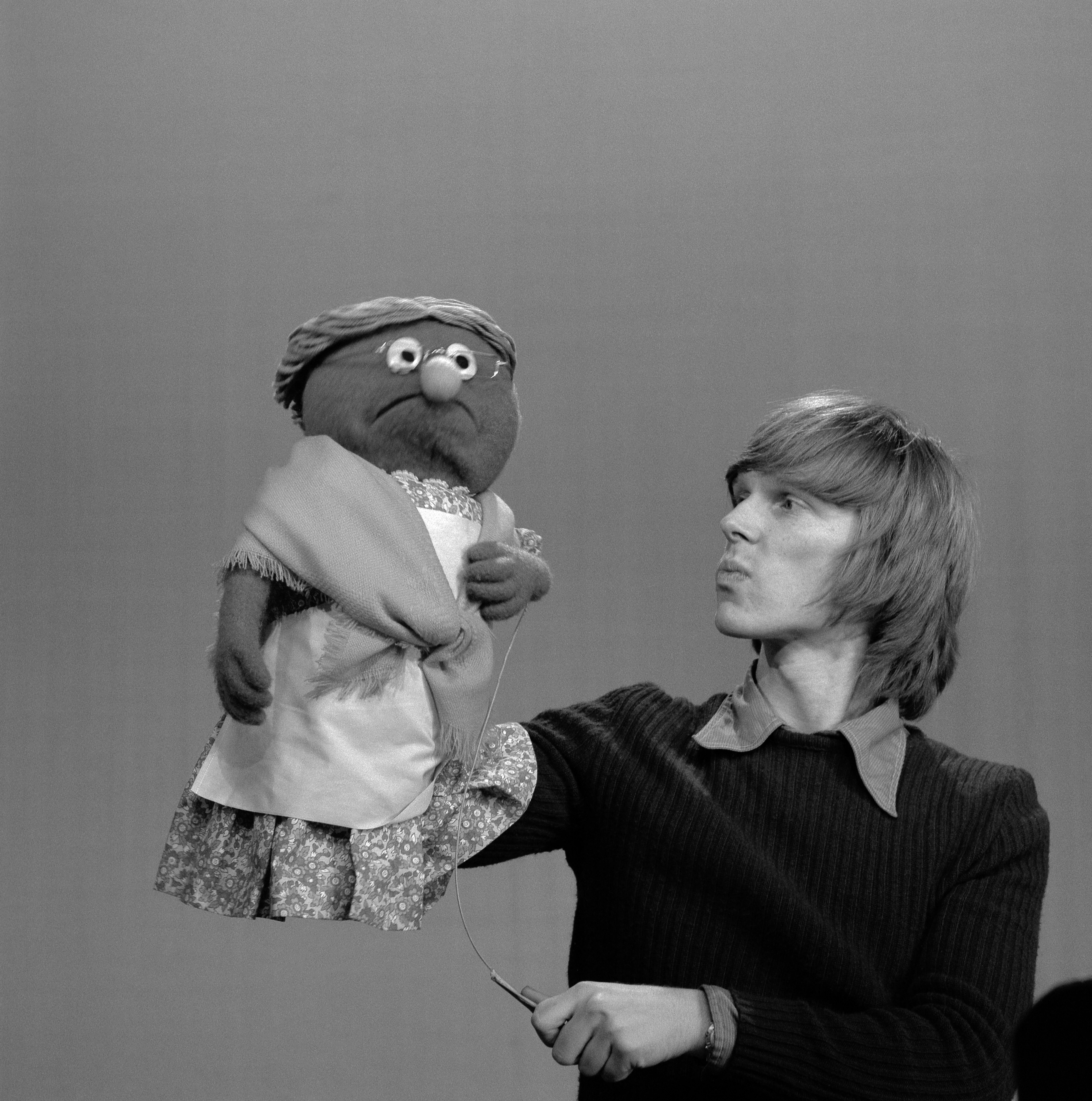 Danny Seagren during rehearsals for an episode of Sesame Street in March, 1970