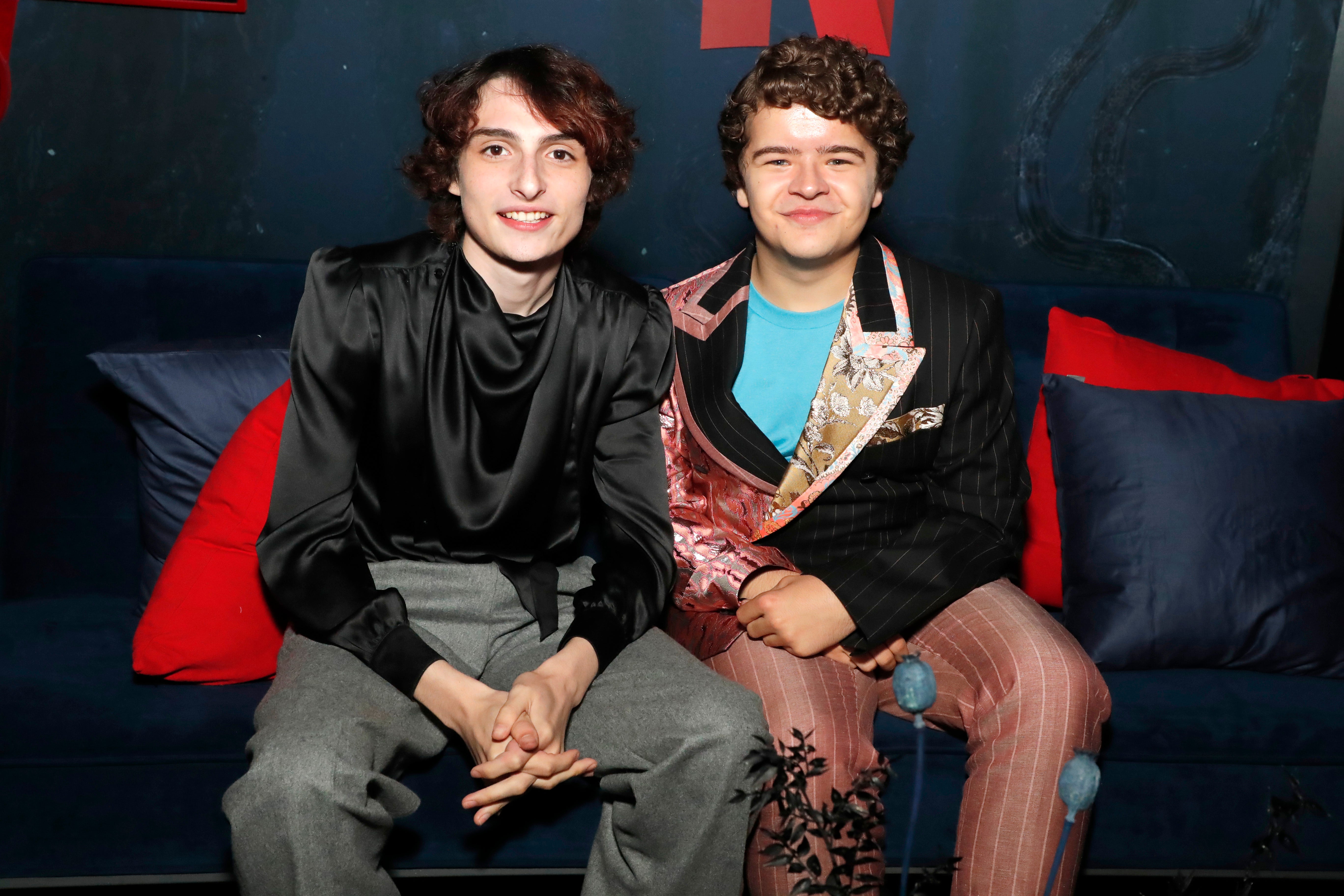 Finn Wolfhard and Gaten Matarazzo at Netflix's 'Stranger Things' Season 4 New York premiere