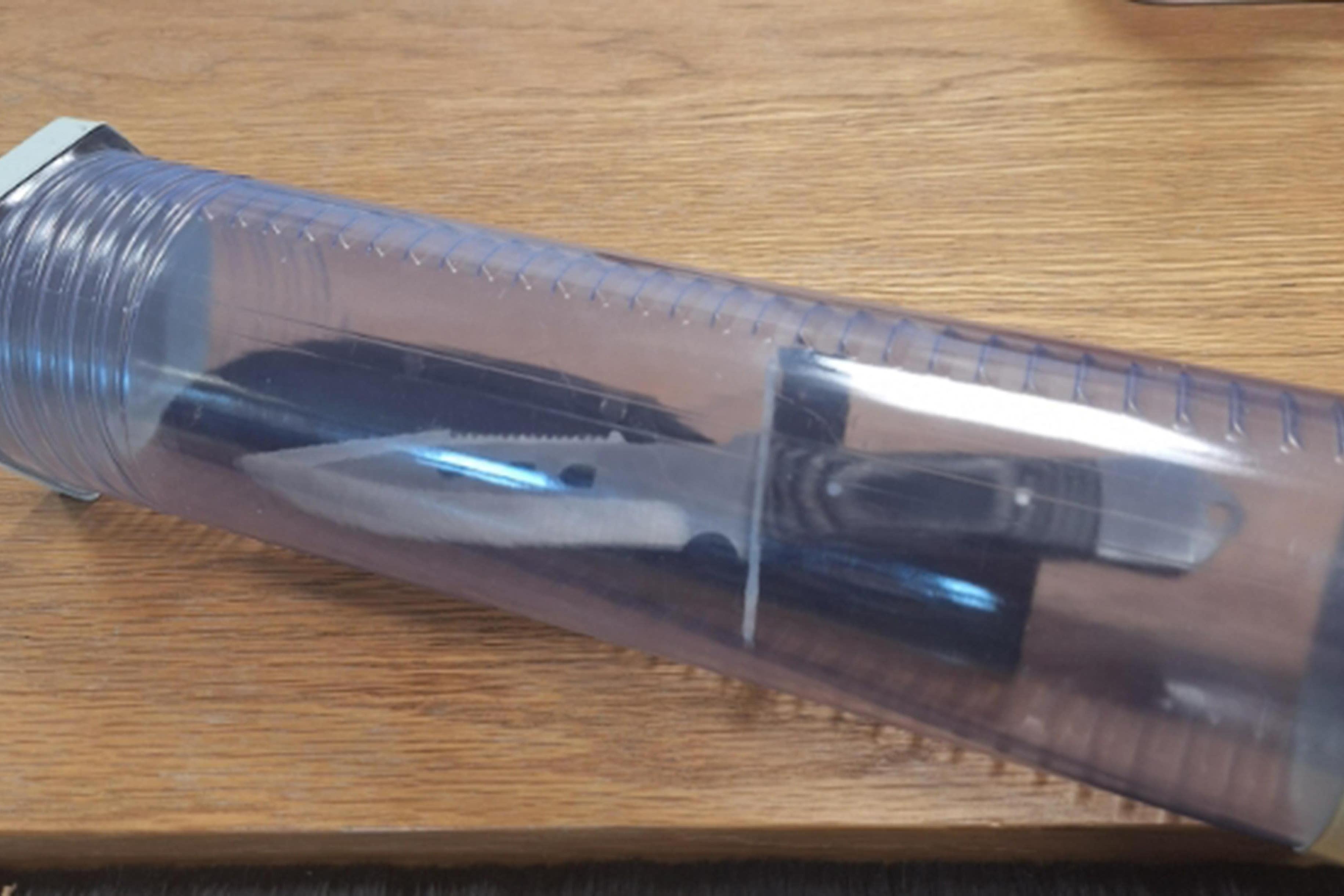 A knife seized by police following an incident in Londonderry on Thursday (PSNI/PA)