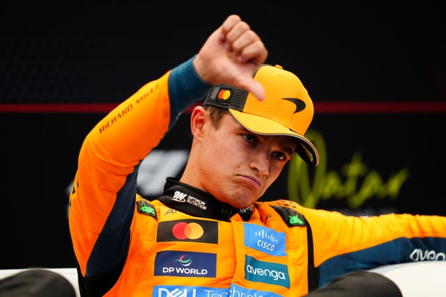 Lando Norris responded to Max Verstappen’s jibe (David Davies/PA)