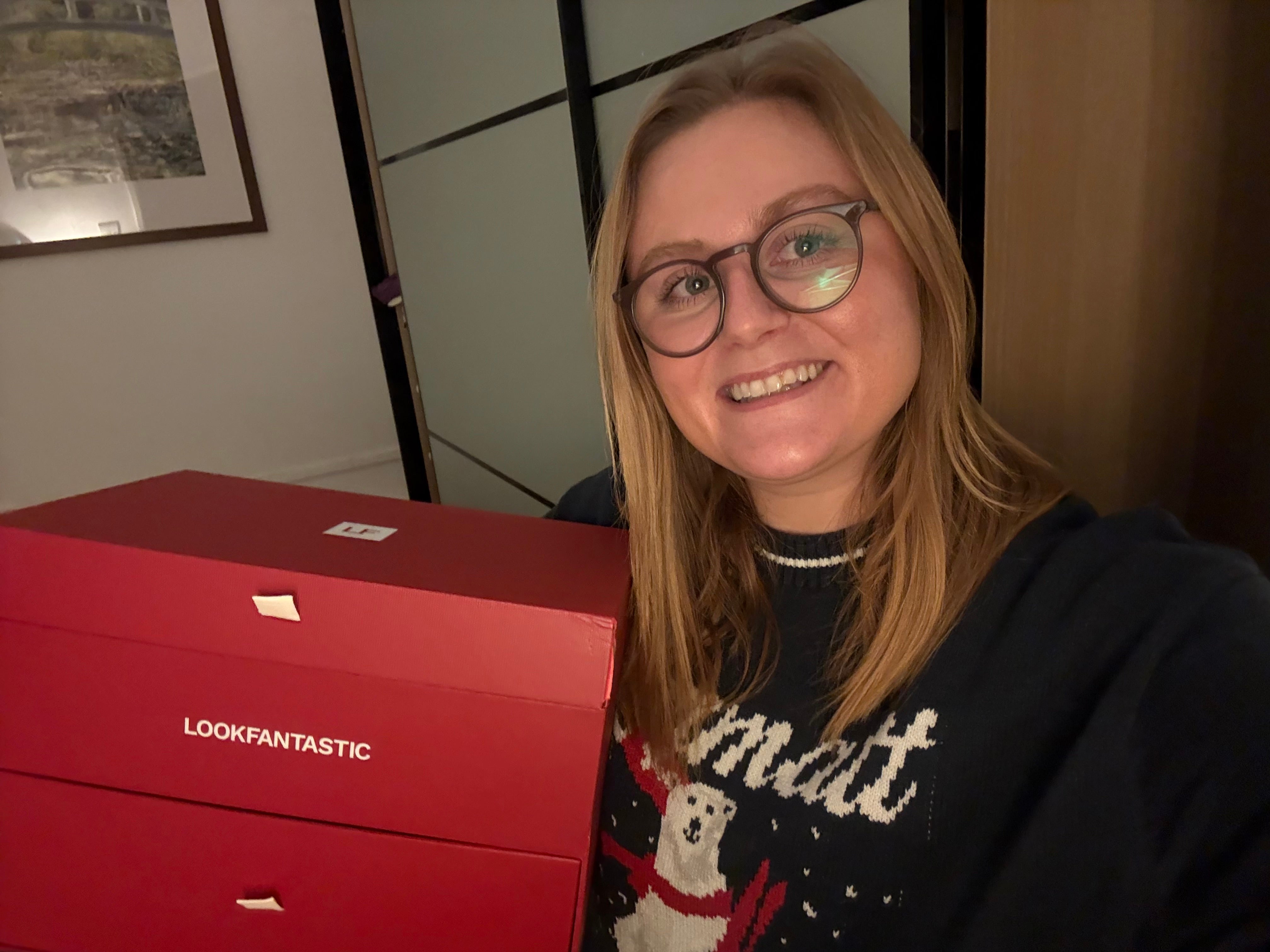 It's wrapped up in red, perfect for the festive season