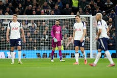 ‘Wham, bam!’ Chaos as Tottenham concede twice in opening six minutes