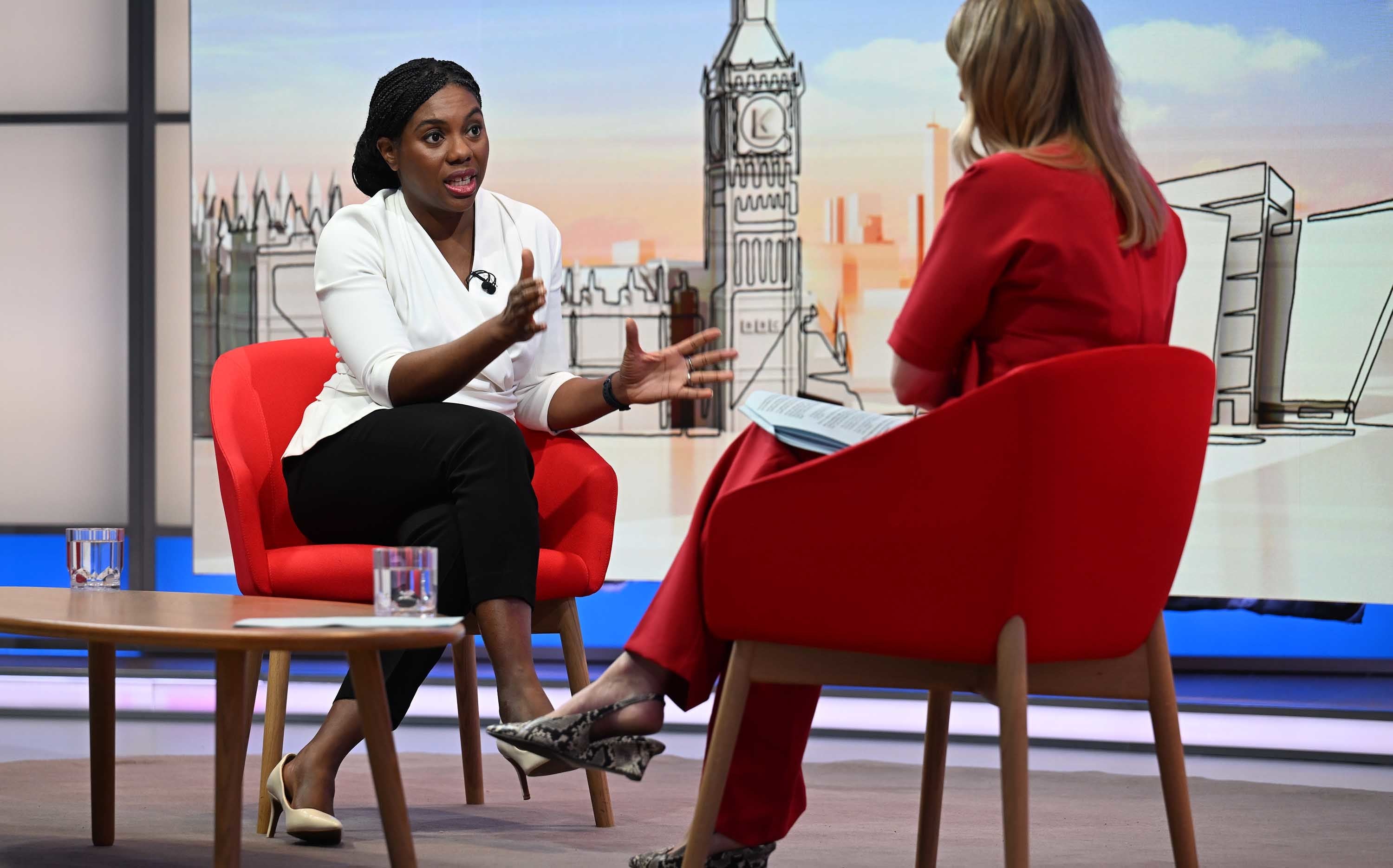 Kemi Badenoch hit out at the chancellor (Jeff Overs/BBC/PA)