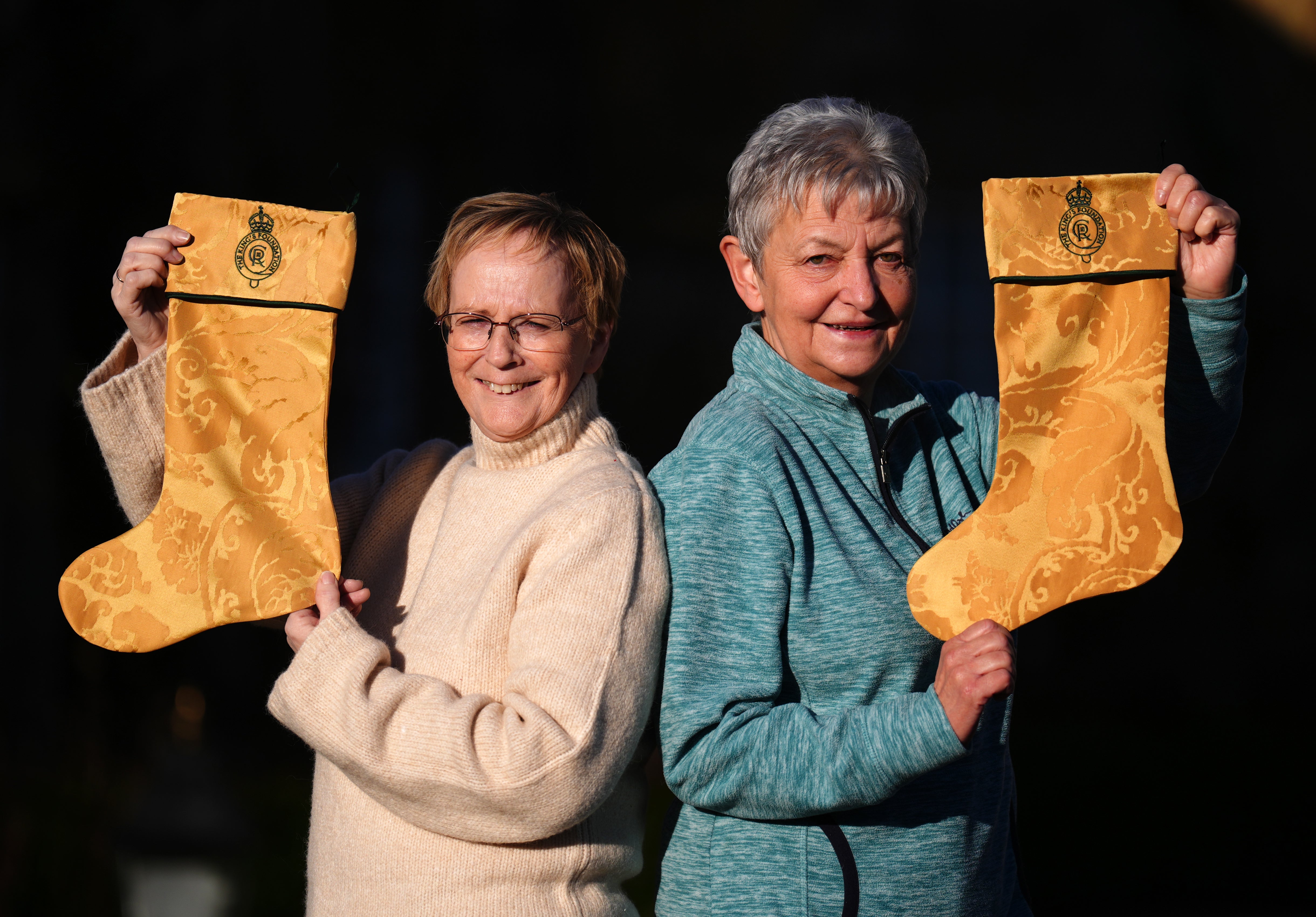 Sandringham curtains have been turned into Christmas stockings