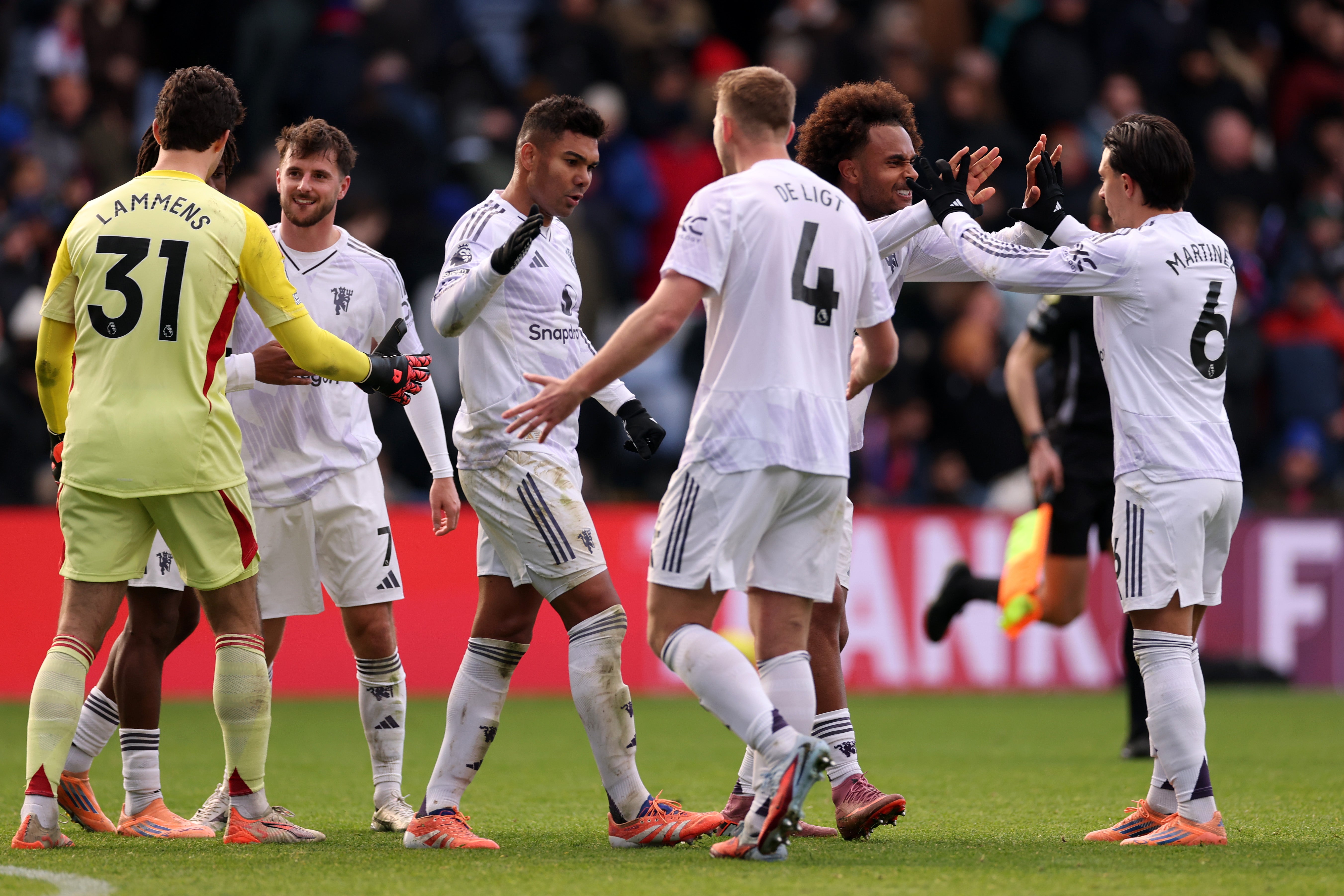 United's celebrations are the full-time whistle were indicative of a squad feeling plenty of pressure