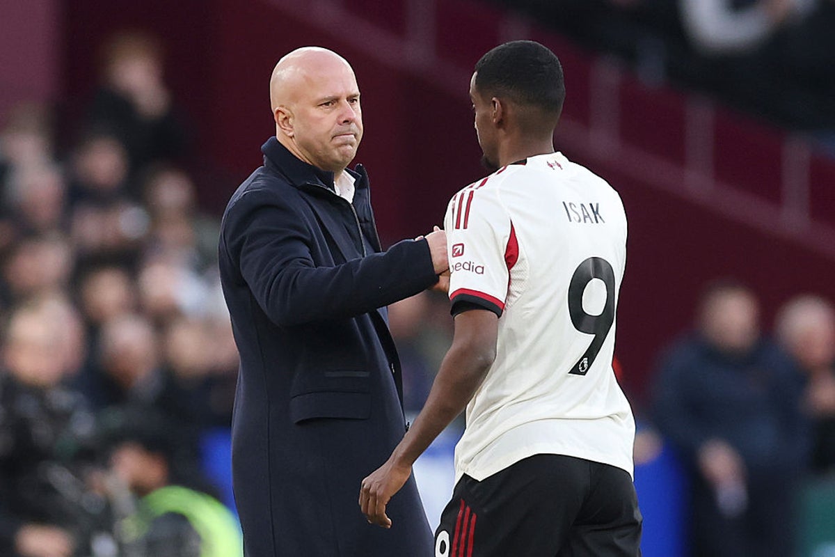 Arne Slot says Alexander Isak and Florian Wirtz are ‘not able’ play three full Liverpool games in a row