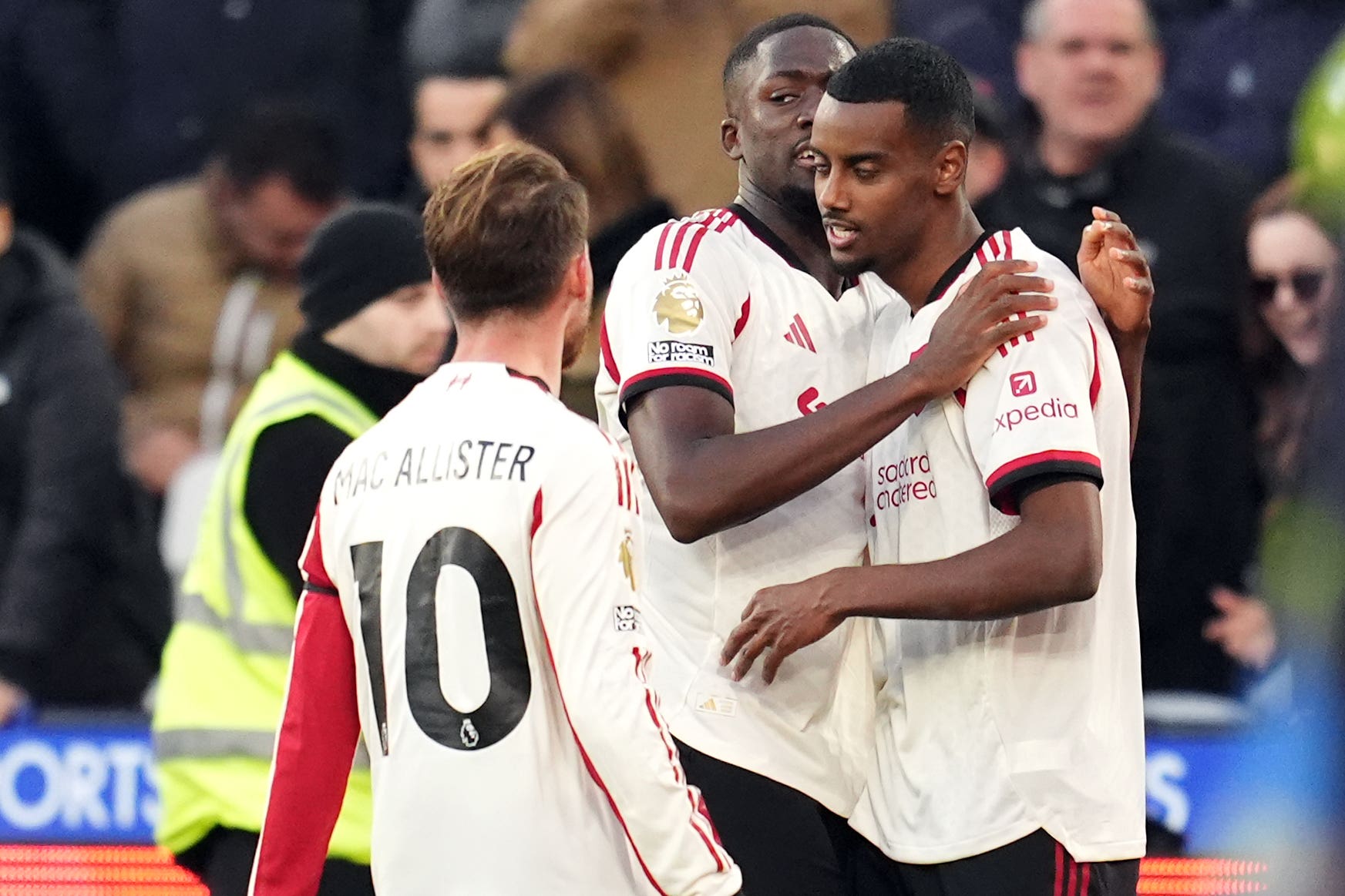 Alexander Isak broke the deadlock for Liverpool - his first Premier League goal for the club