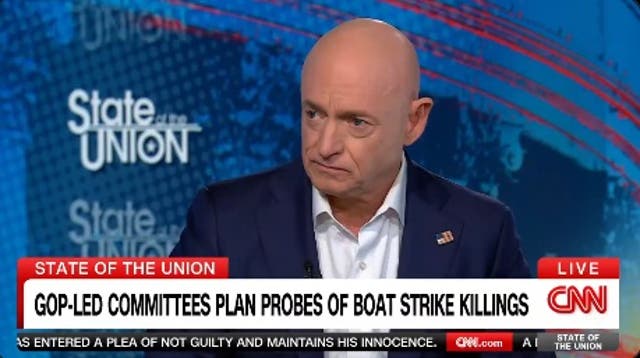 <p>Mark Kelly, a former Navy pilot who flew in combat during the Gulf War, said that any U.S. strike against survivors would be 'clearly' illegal</p>