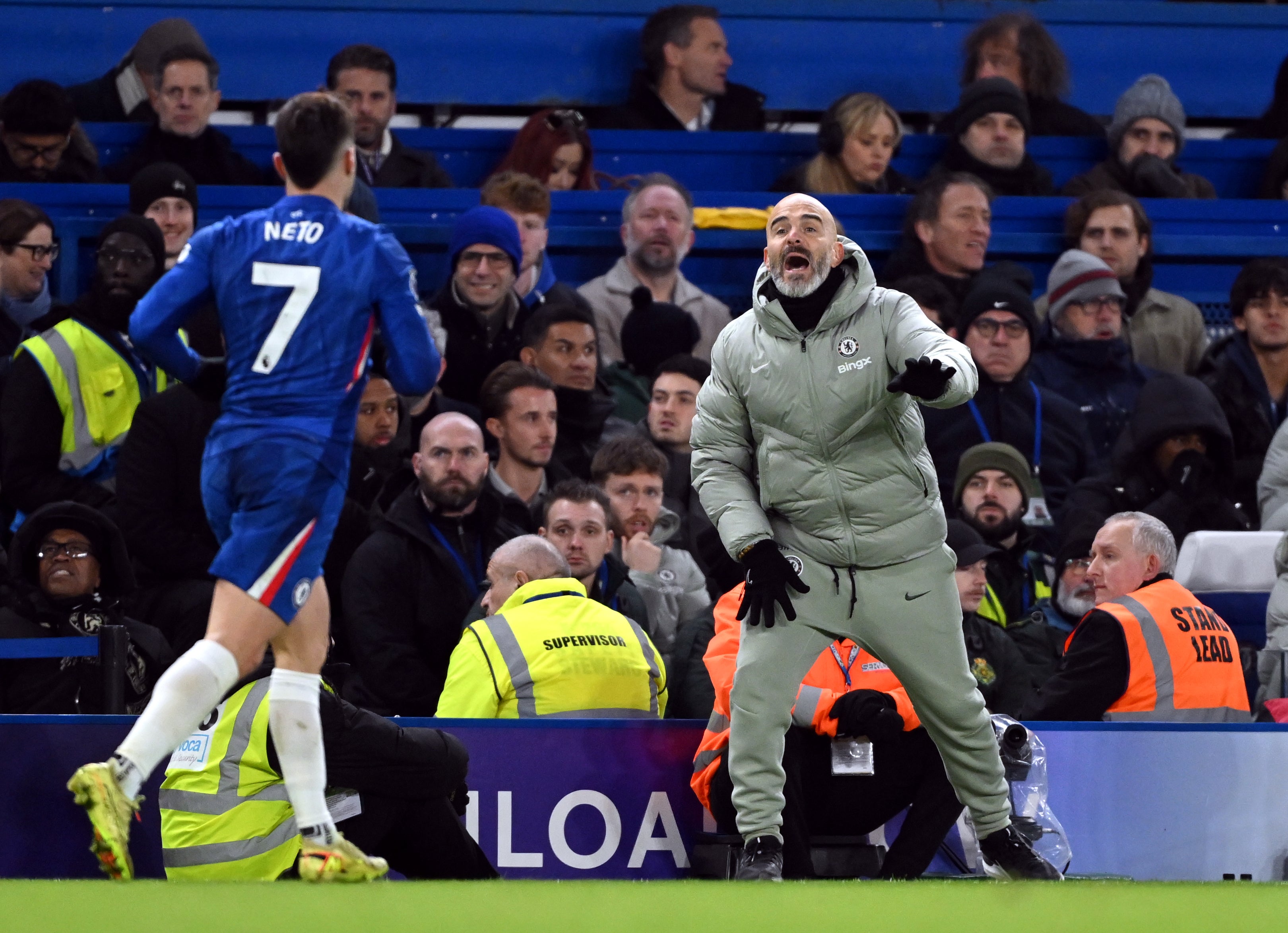 Enzo Maresca marshalled his team after the red card and almost guided them to victory