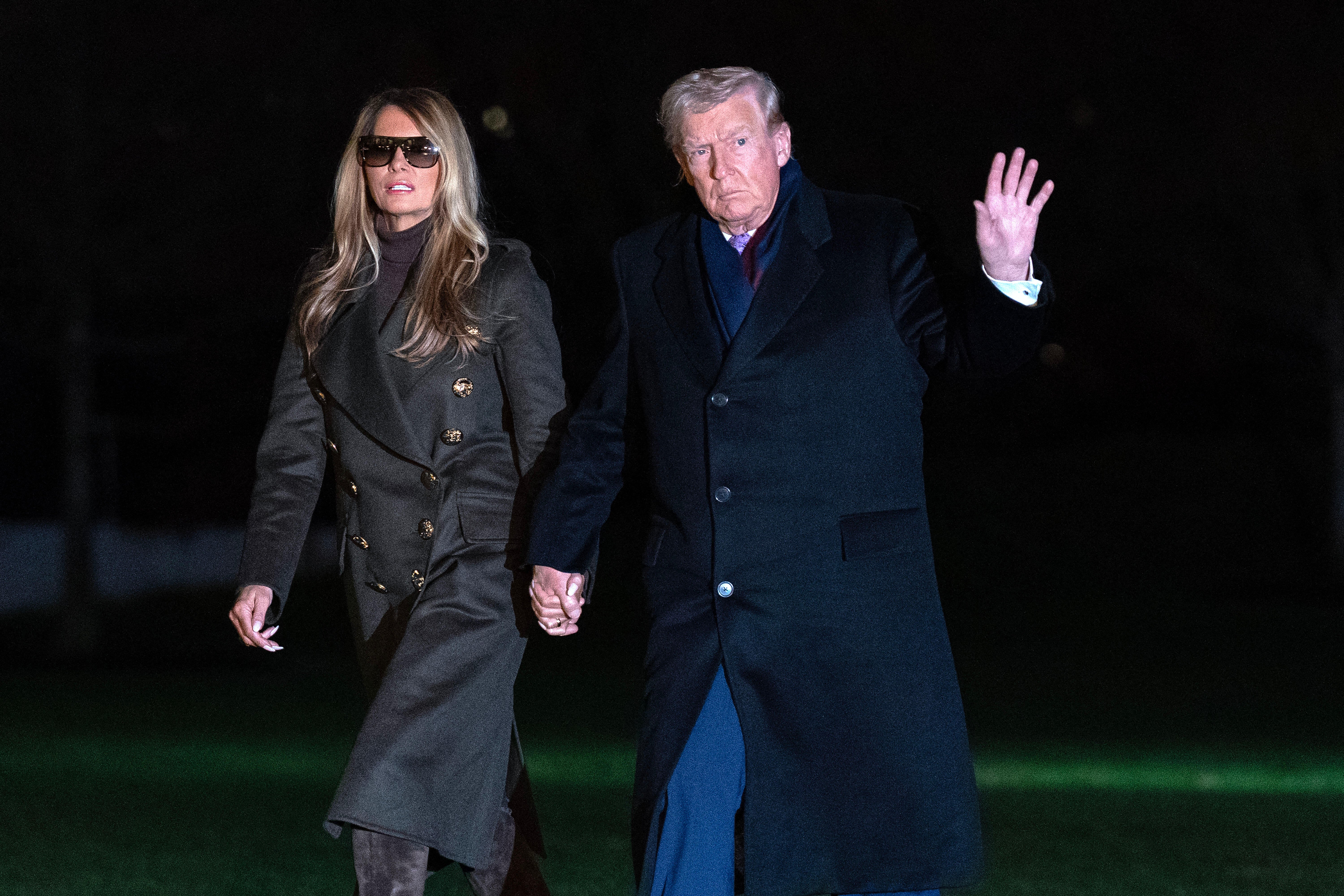 President Donald Trump returns to the White House with First Lady Melania Trump Sunday. The president’s verbal attacks have targeted a number of female reporters in recent weeks