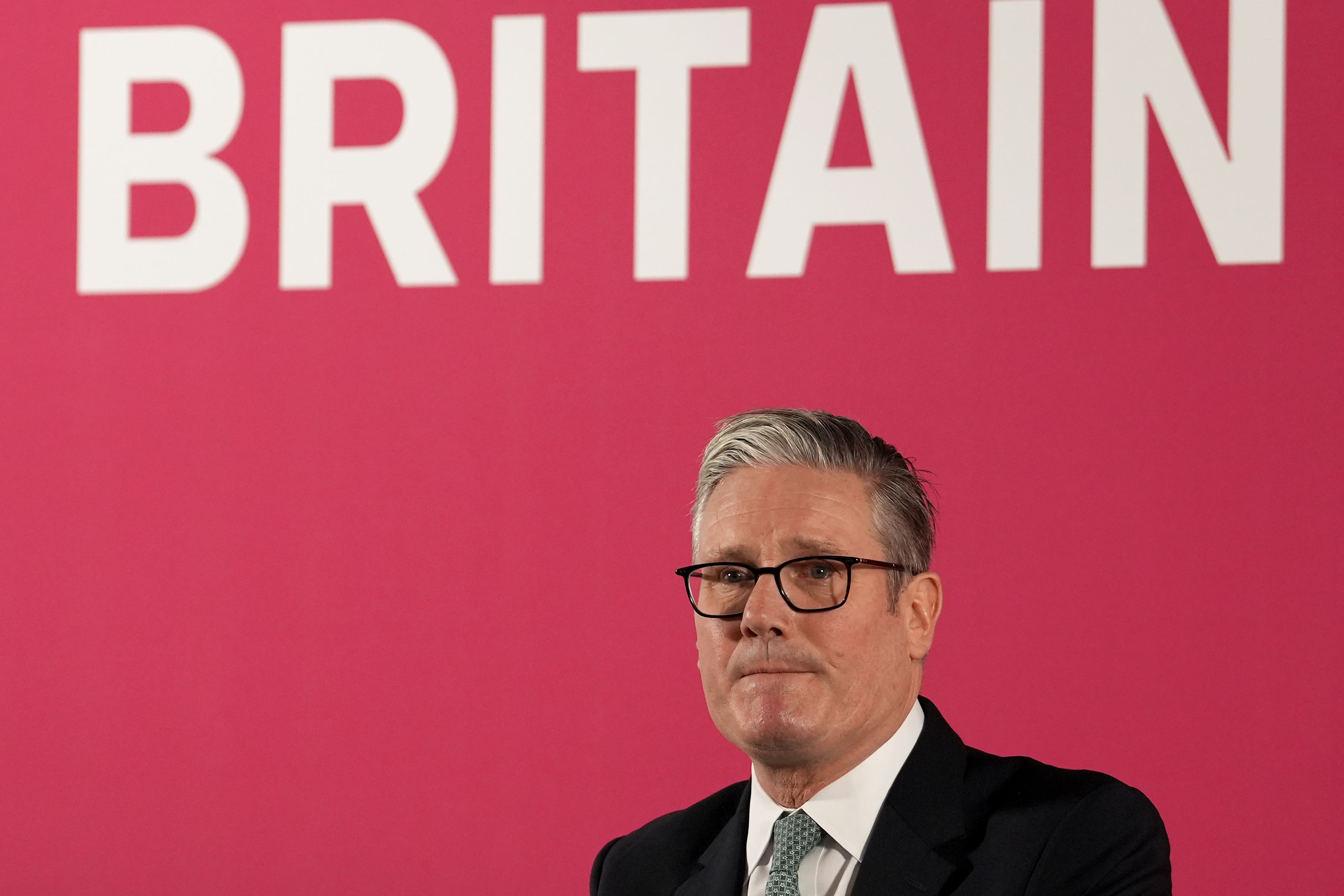 Sir Keir Starmer making his speech at the Coin Street Neighbourhood Centre in London on Monday, where he was forced on to come out on the defensive over the run-up to the Budget