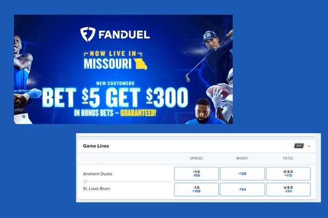 <p>Bet on the St Louis Blues and claim $300 in bonus bets with FanDuel</p>