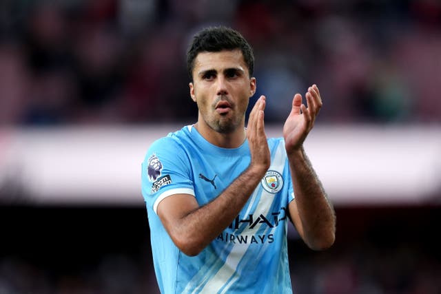 Rodri has endured a troubled return after missing much of last season with a knee injury (John Walton/PA)