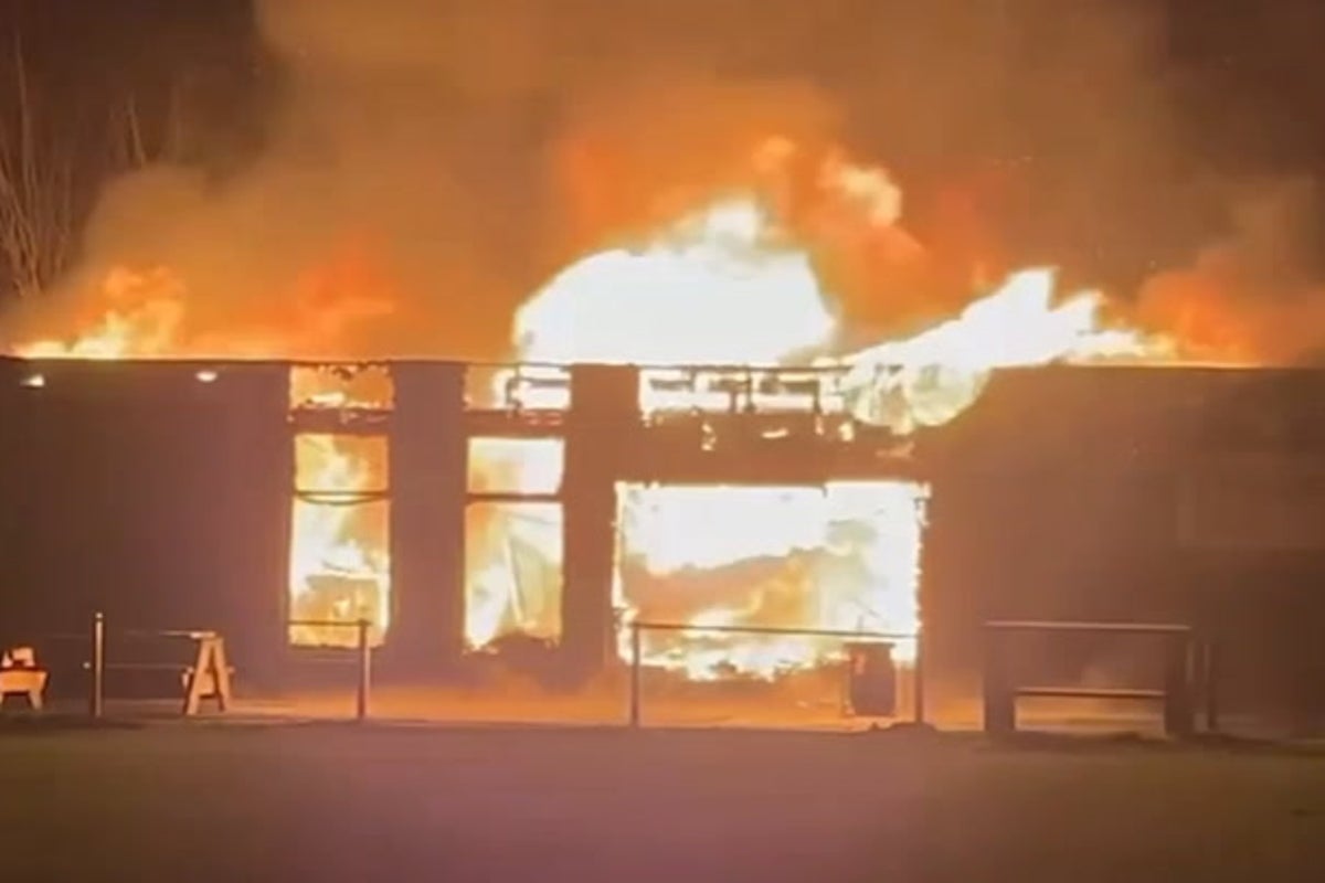 Fire Rugby Club Historic rugby clubhouse burns to ground in huge blaze | The Independent